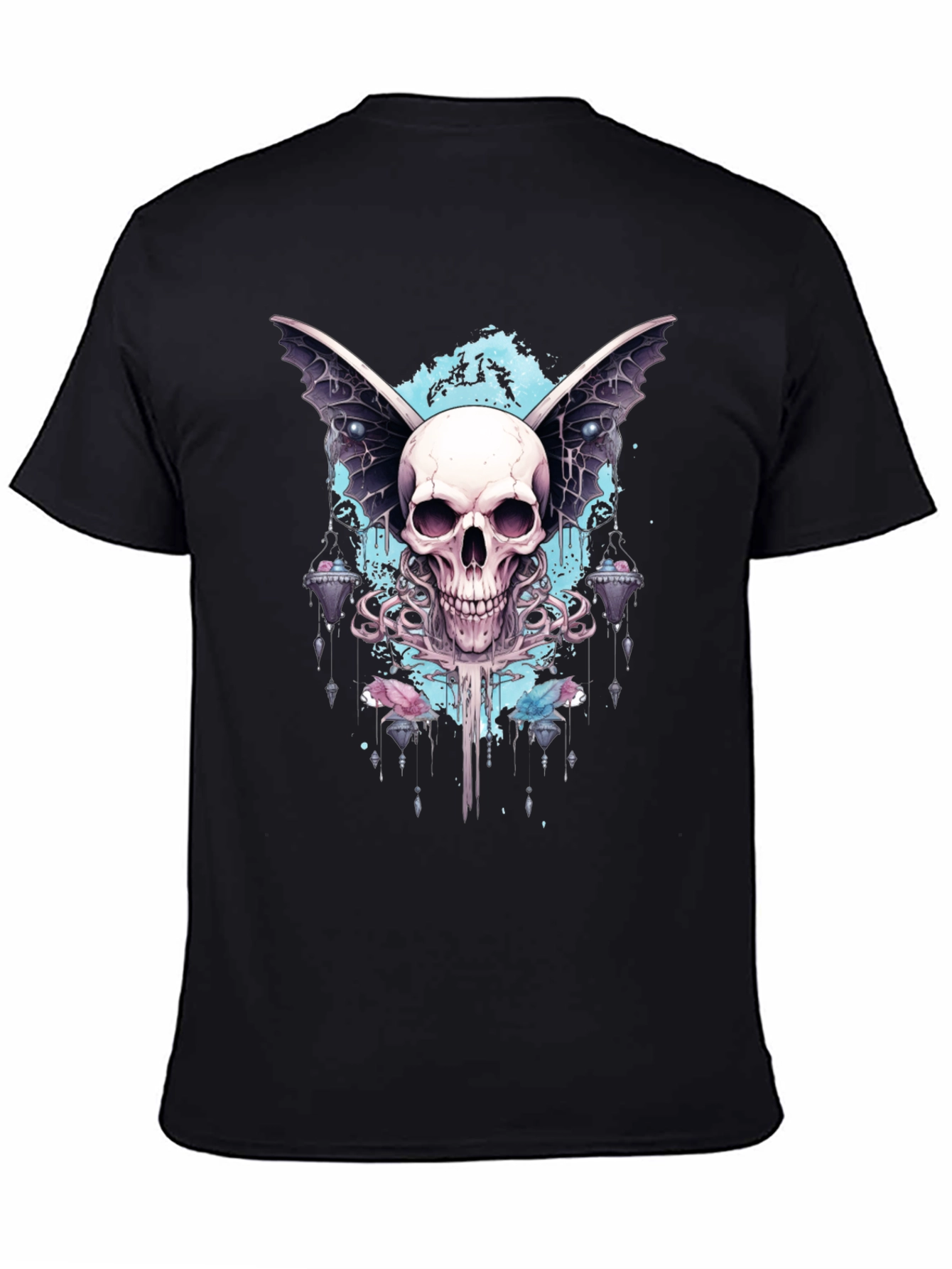 Skull Wings Graphic Tee - Mens Black T-Shirt