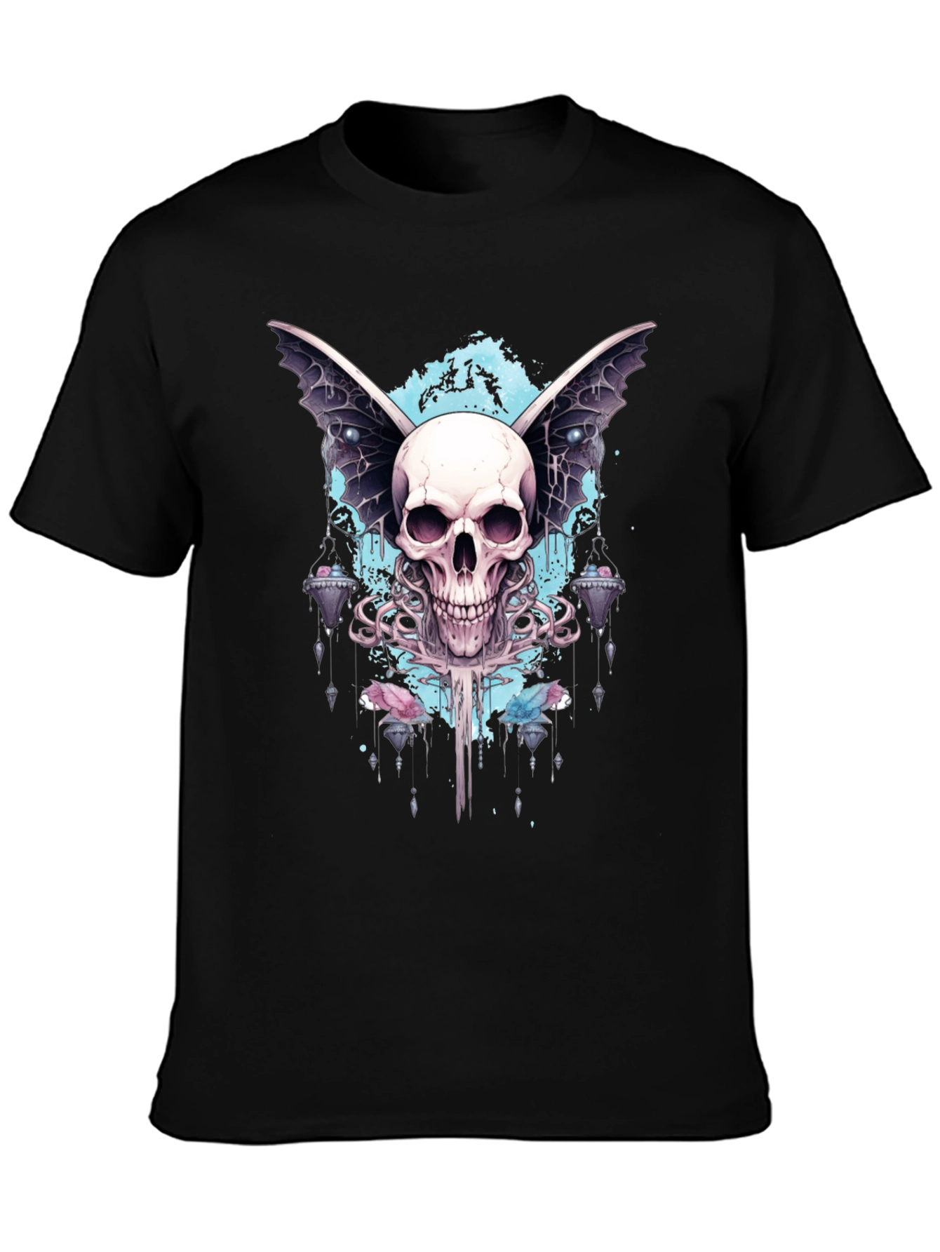 Skull Wings Graphic Tee - Mens Black T-Shirt
