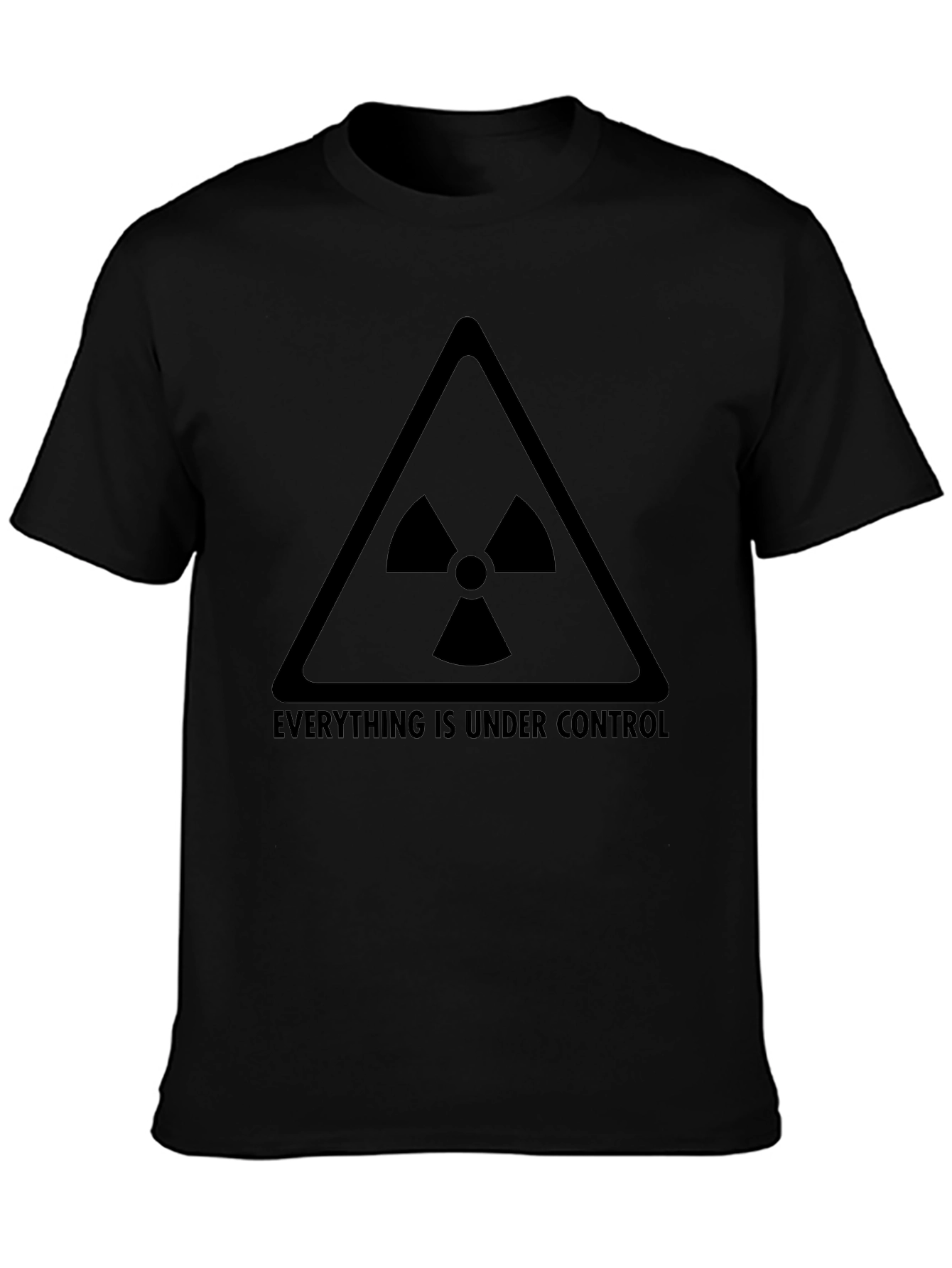 Everything is Under Control Mens Black Graphic T-Shirt