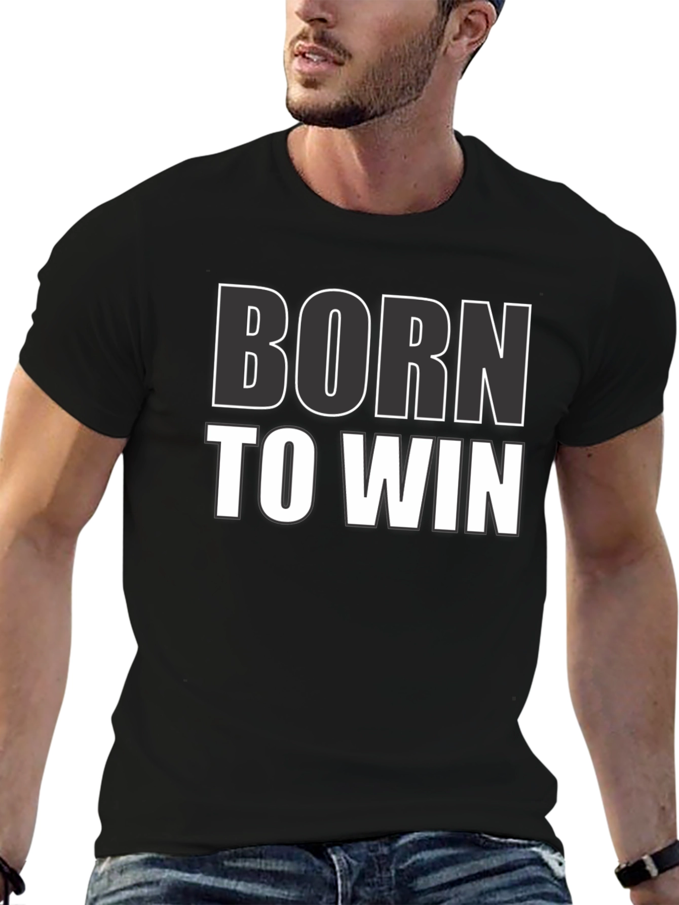 Born to Win Graphic Tee - Motivational Shirt