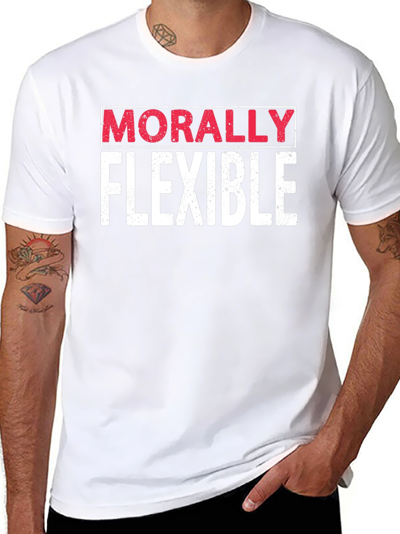Morally Flexible Graphic Tee - Black T-Shirt