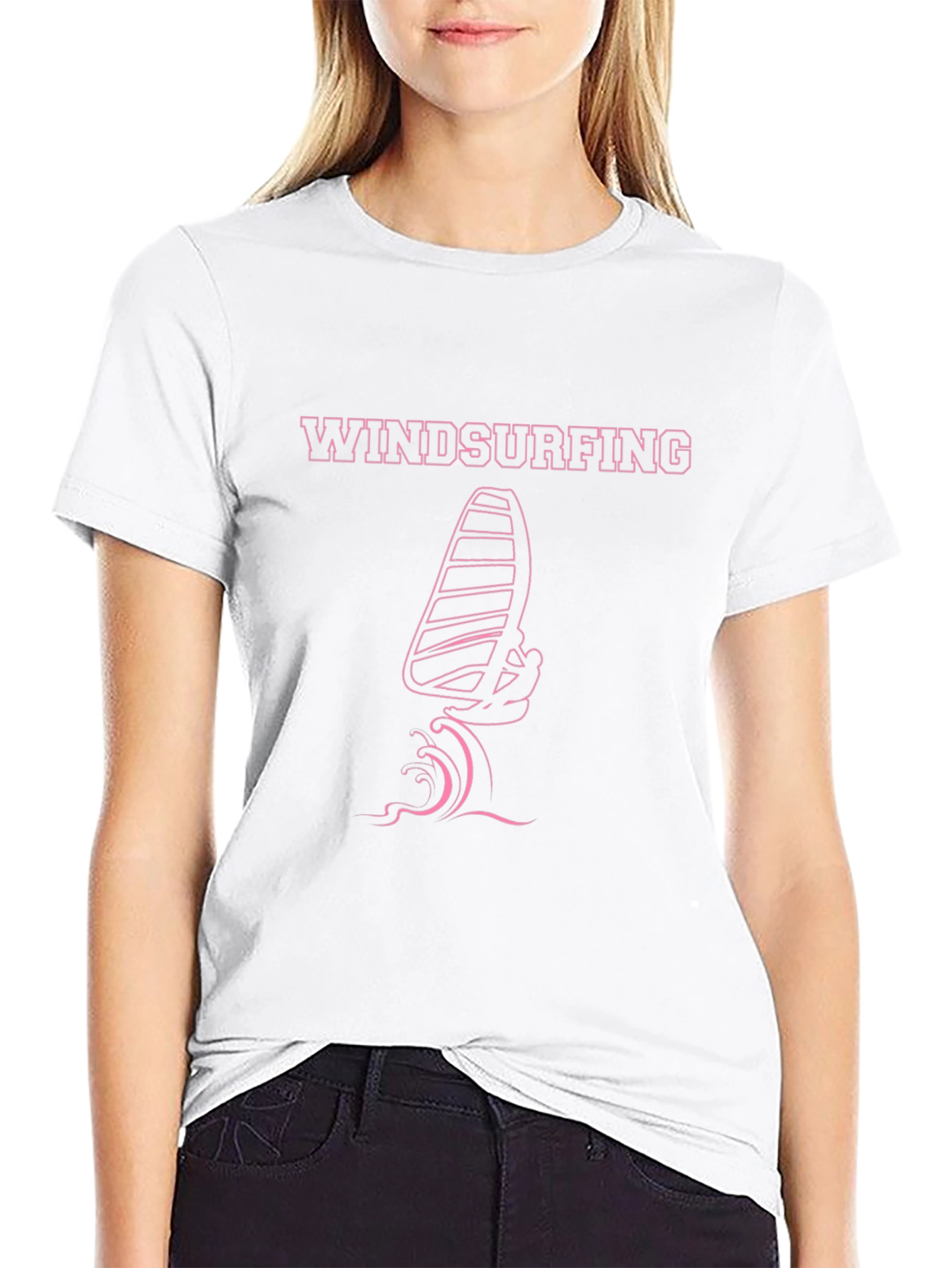 Windsurfing Graphic Tee - Stylish Black T-Shirt