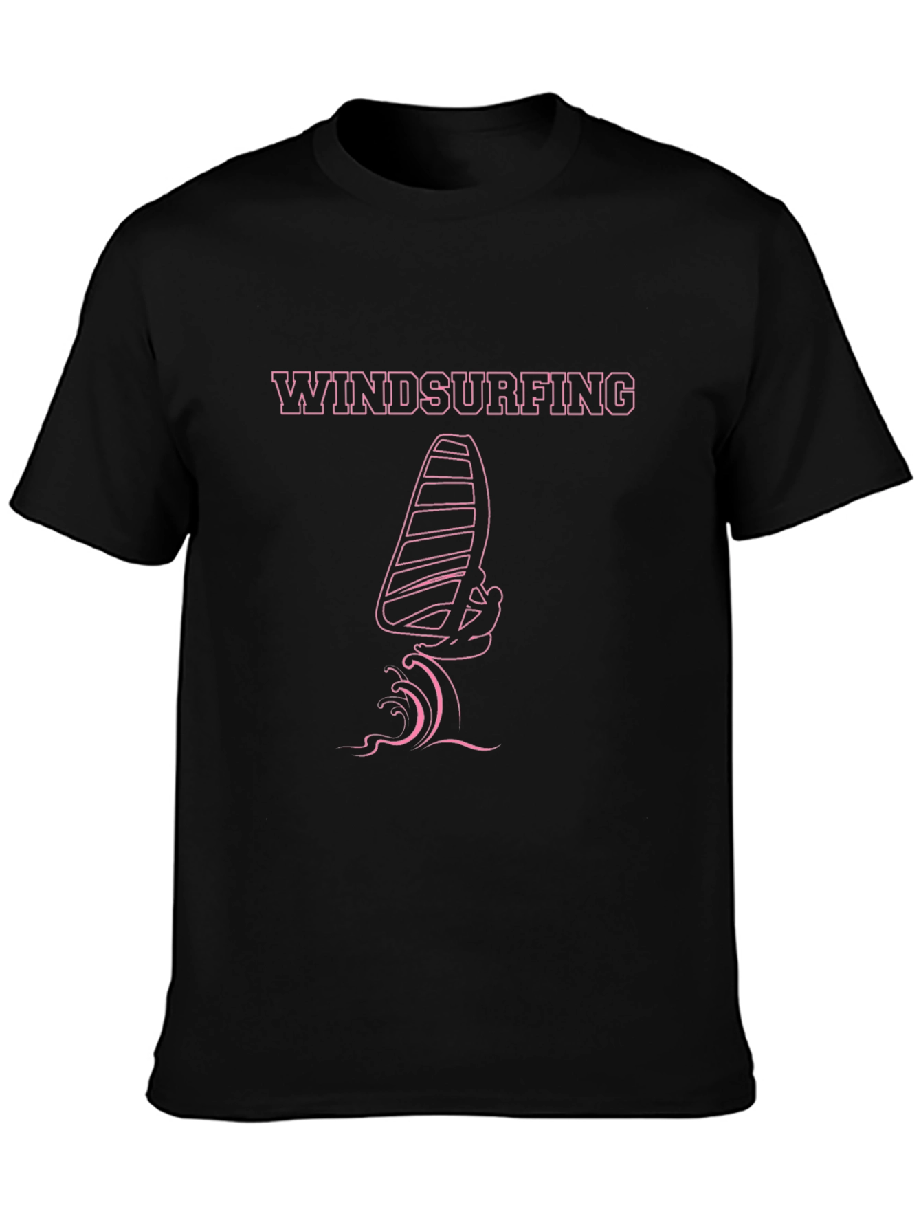 Windsurfing Graphic Tee - Stylish Black T-Shirt