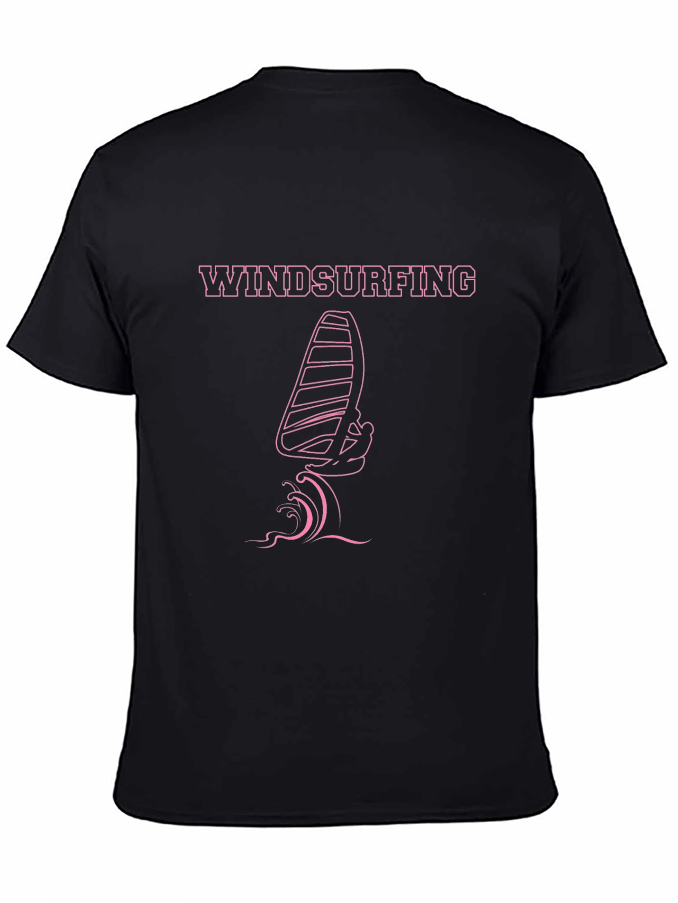 Windsurfing Graphic Tee - Stylish Black T-Shirt