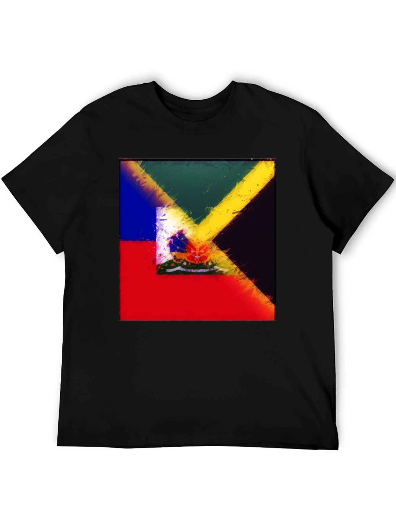 Abstract Flag Graphic Print Tee