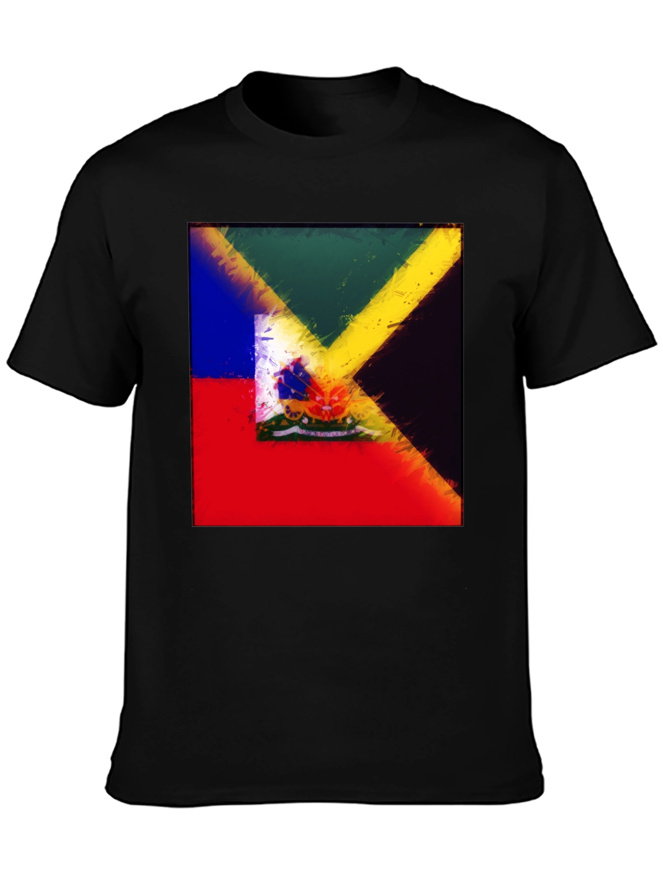 Abstract Flag Graphic Print Tee