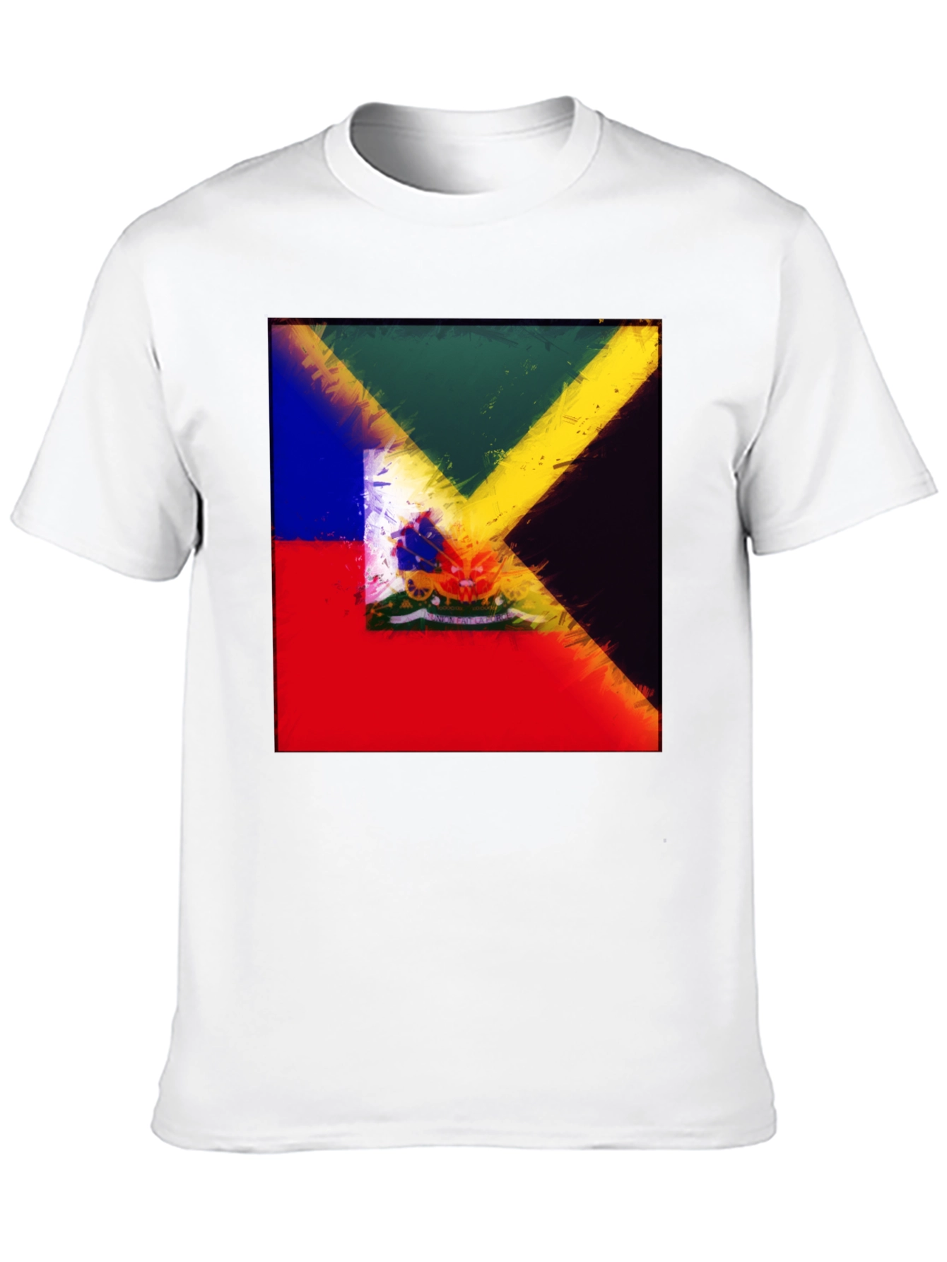 Abstract Flag Graphic Print Tee