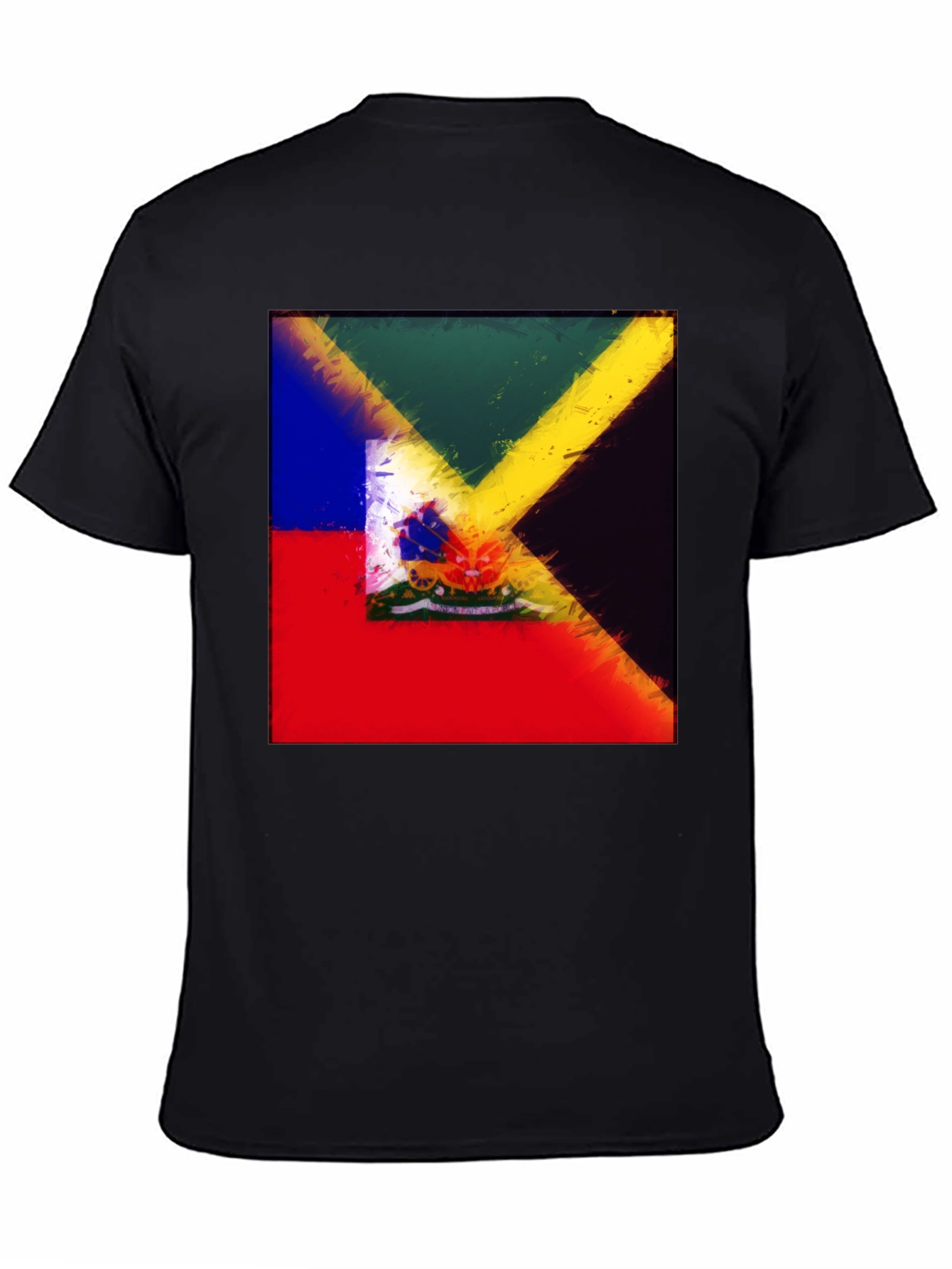 Abstract Flag Graphic Print Tee
