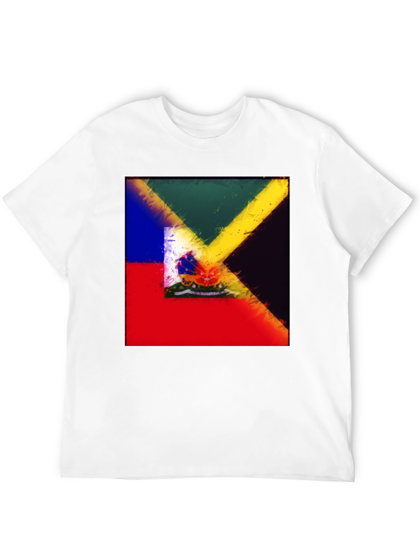 Abstract Flag Graphic Print Tee