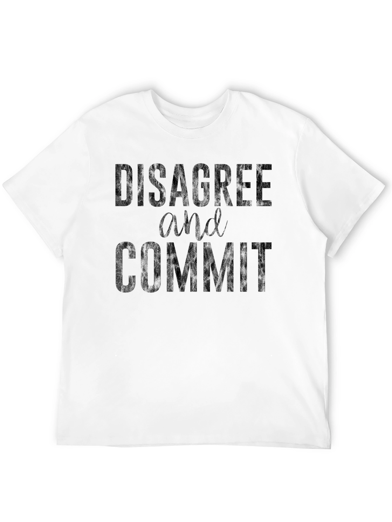Disagree and Commit Black Graphic Tee Shirt