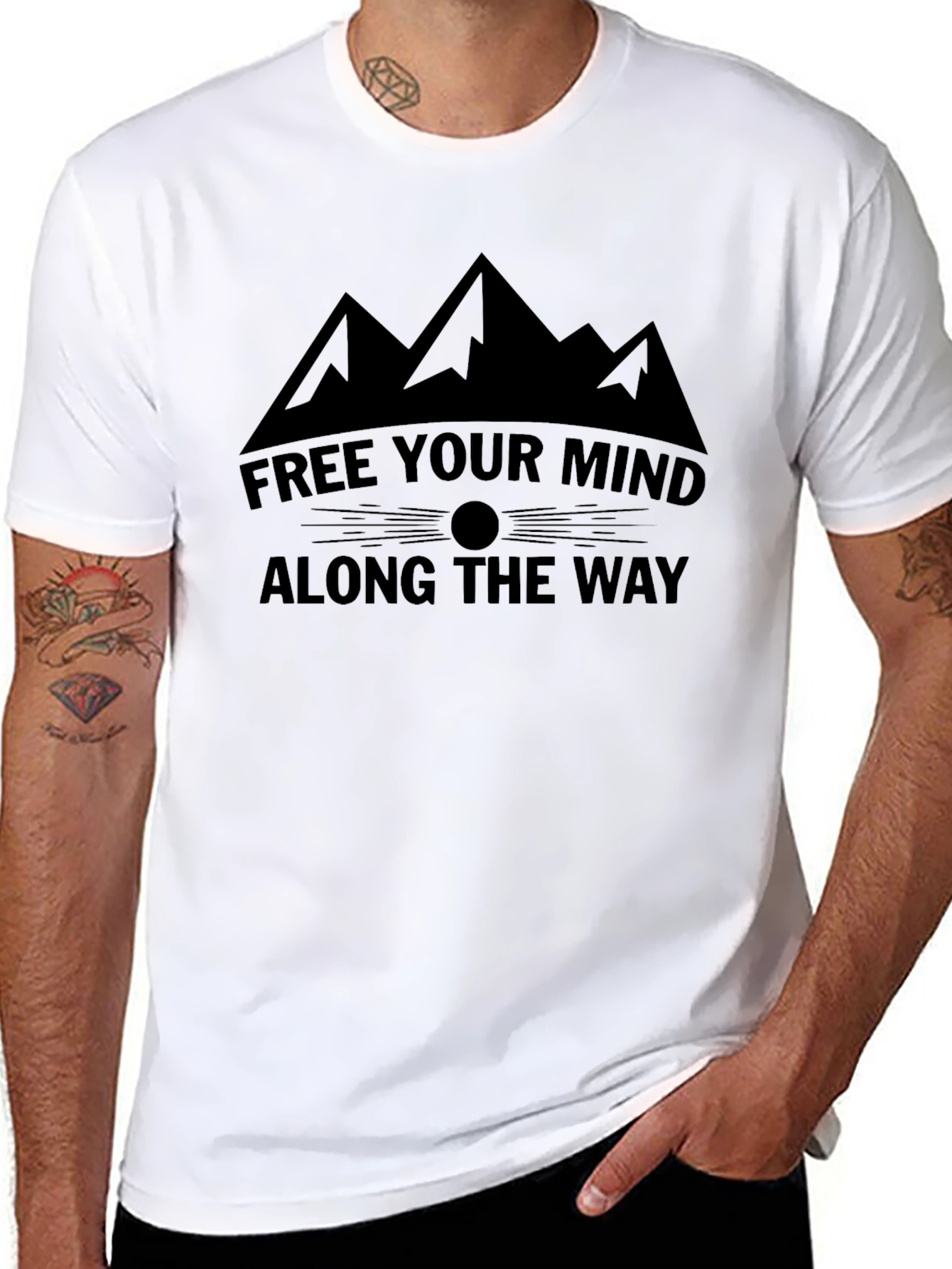 Motivational Mountain T-Shirt: Free Your Mind