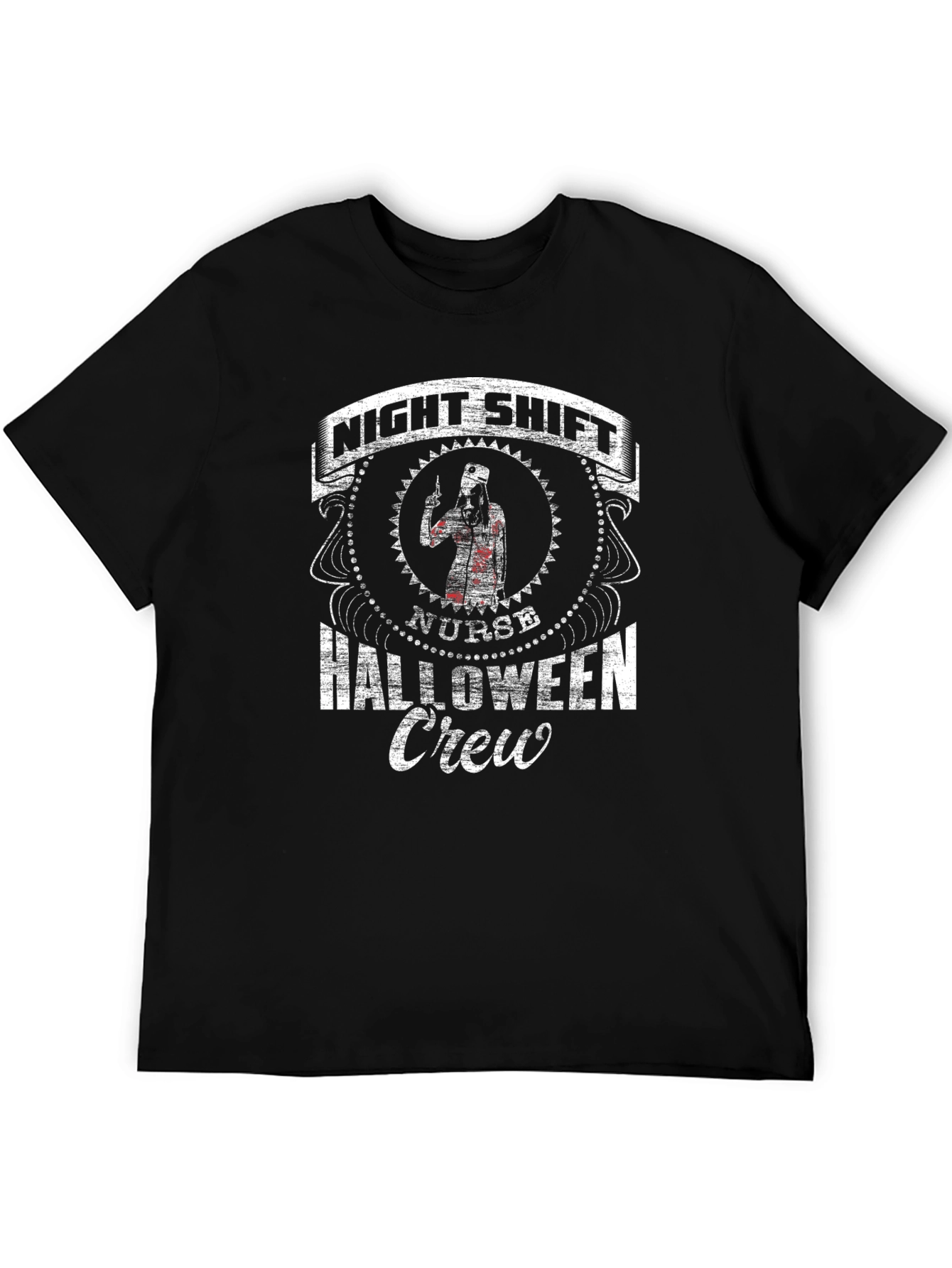 Night Shift Nurse Halloween Crew T-Shirt