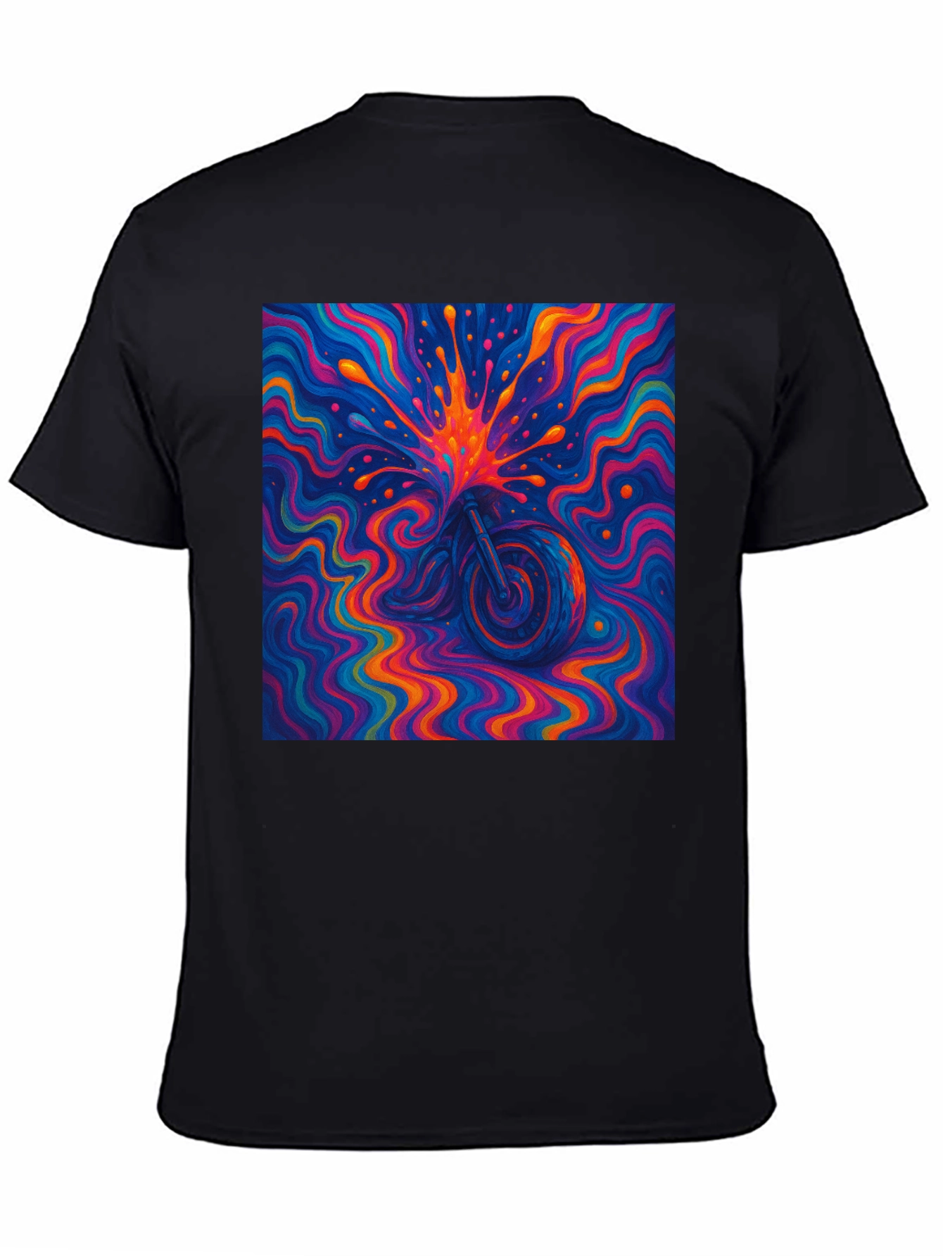 Psychedelic Motorcycle T-Shirt - Vivid Graphic Tee