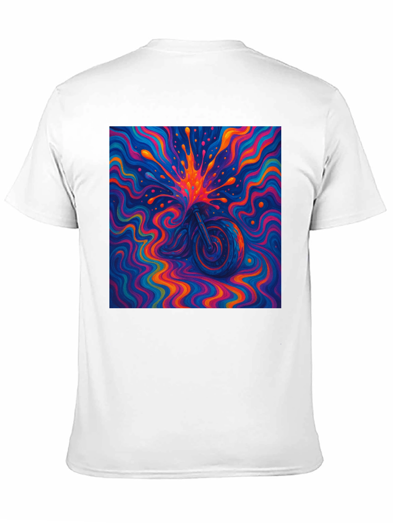 Psychedelic Motorcycle T-Shirt - Vivid Graphic Tee