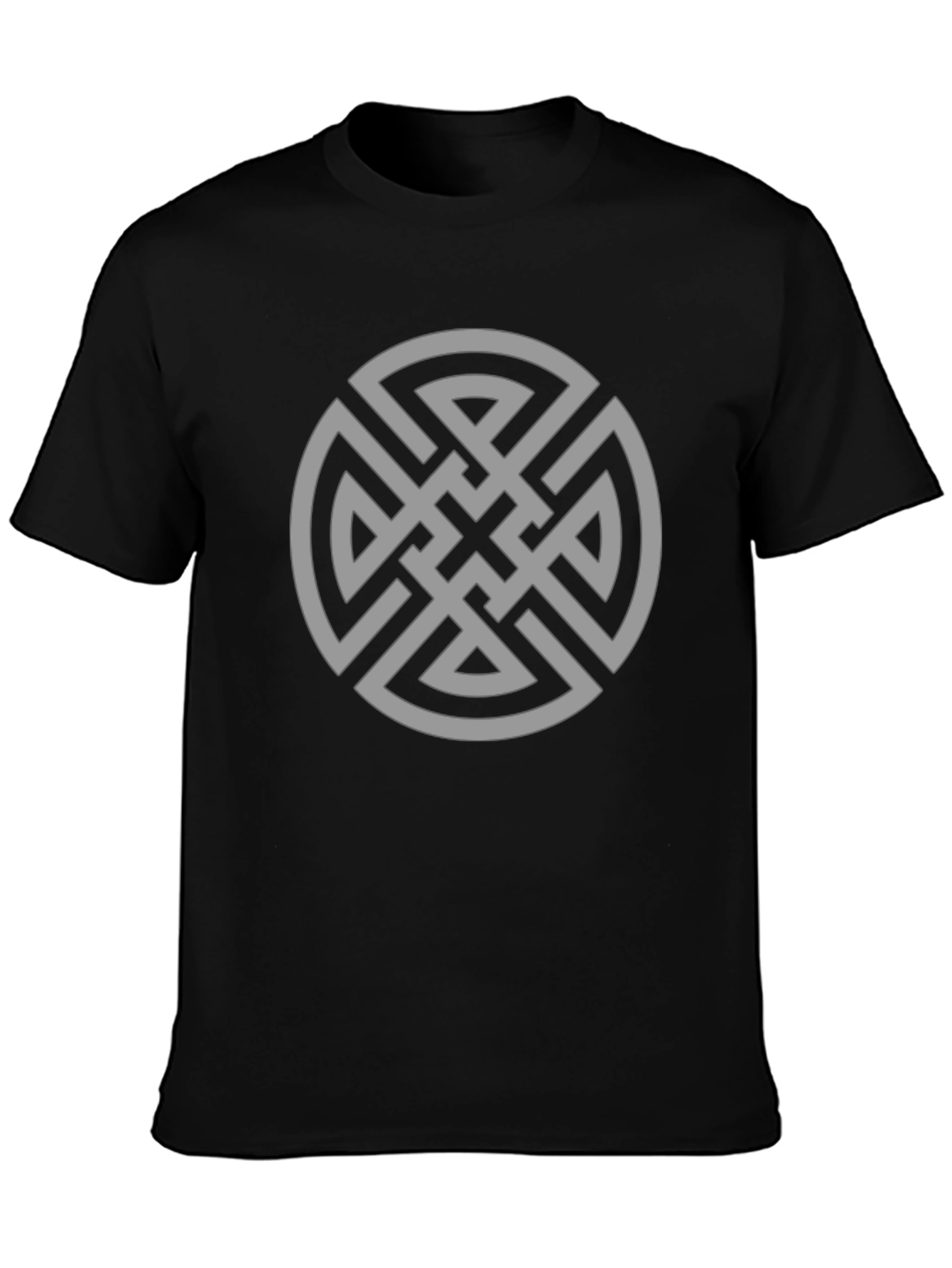 Celtic Knot Graphic Tee - Black Cotton Comfort