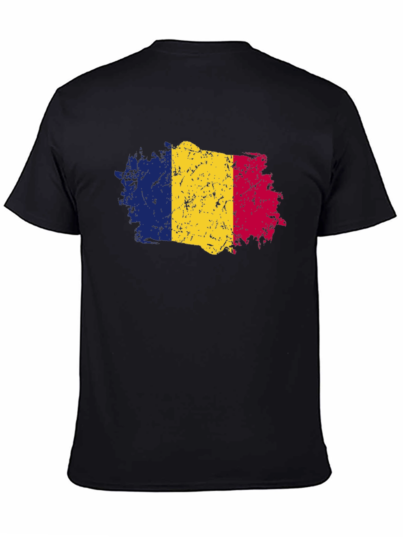 Romania Flag Graphic T-Shirt - Distressed Look
