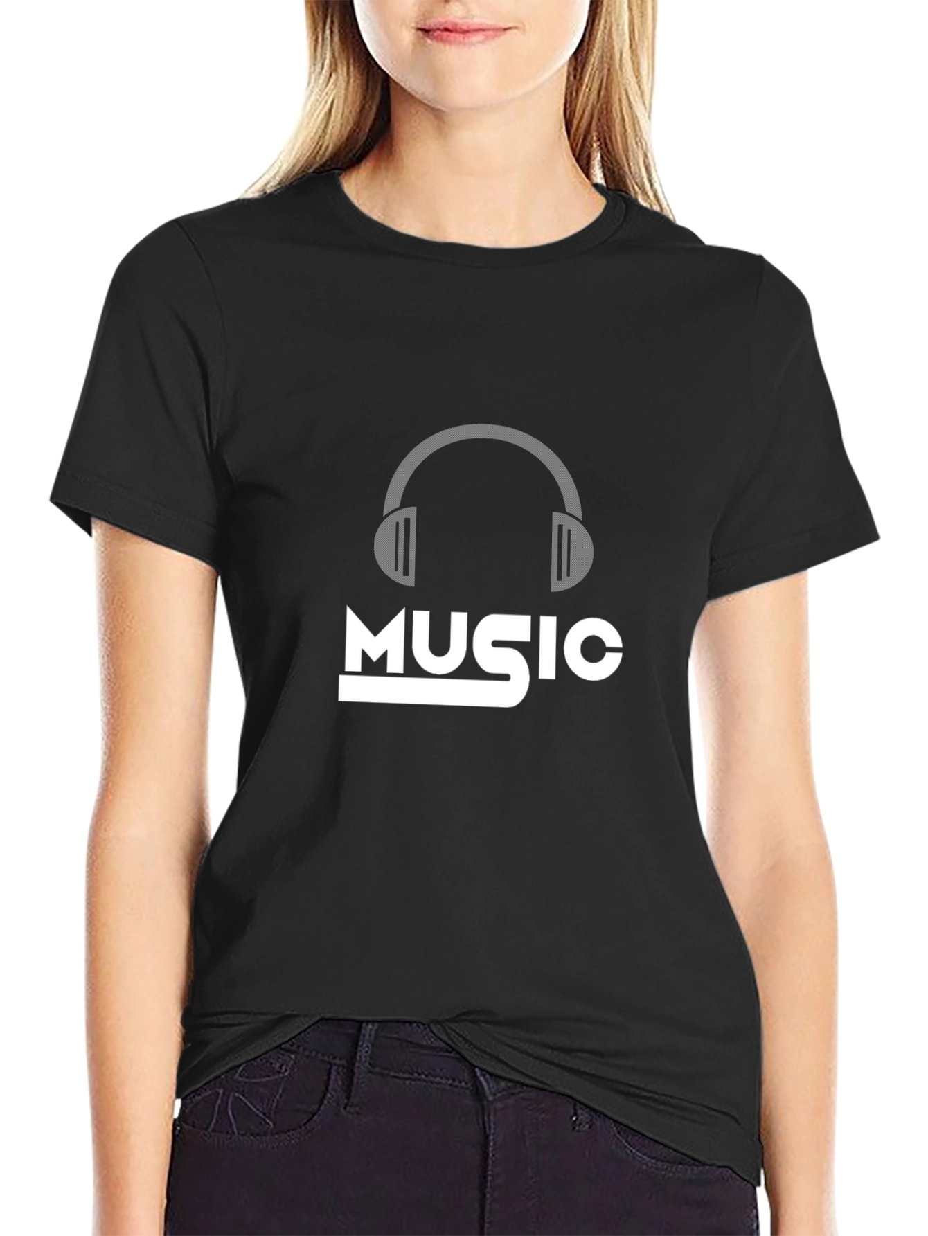 Music Headphones Graphic T-Shirt