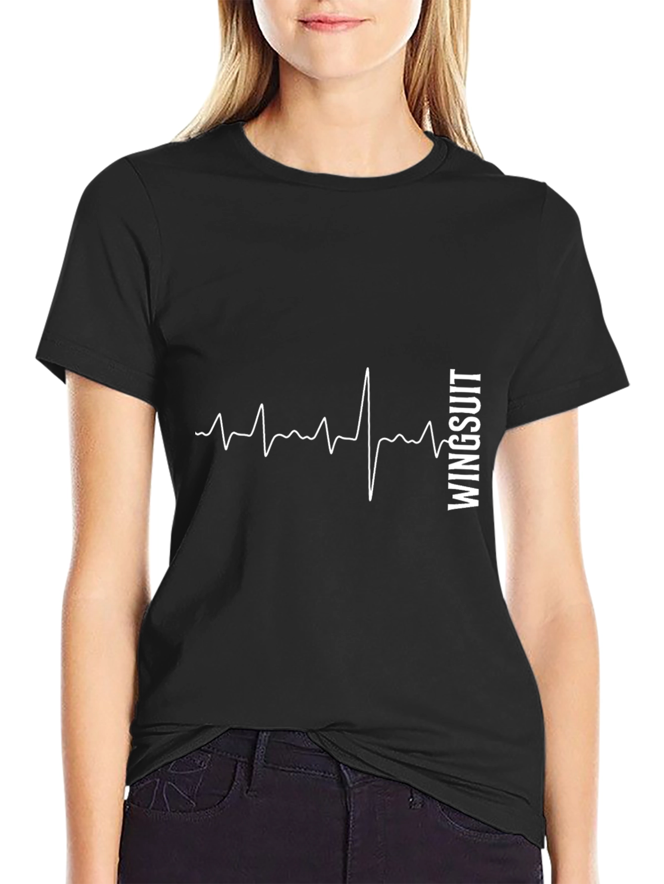 Wingsuit Heartbeat Black T-Shirt