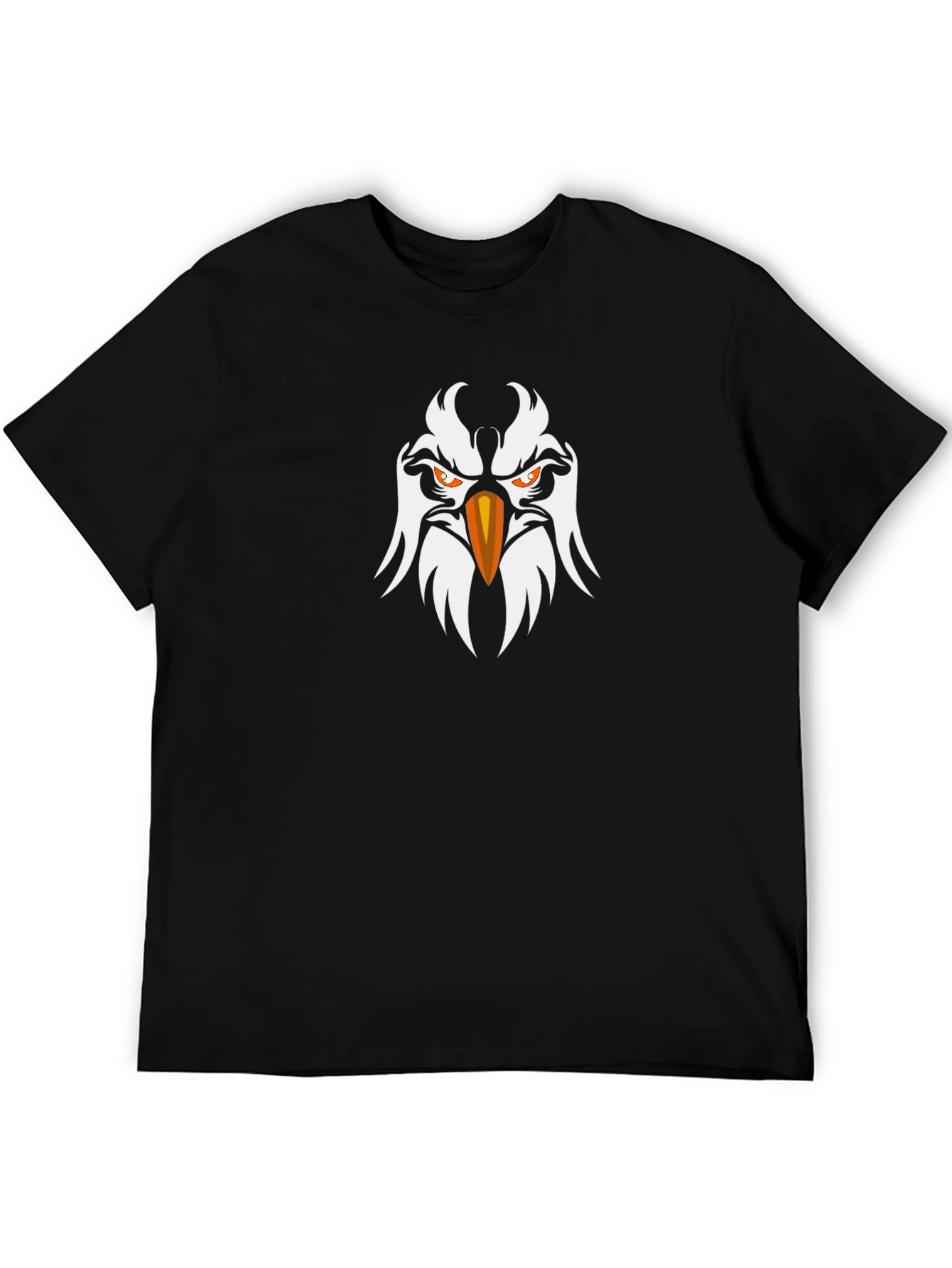 Eagle Graphic Print Black T-Shirt
