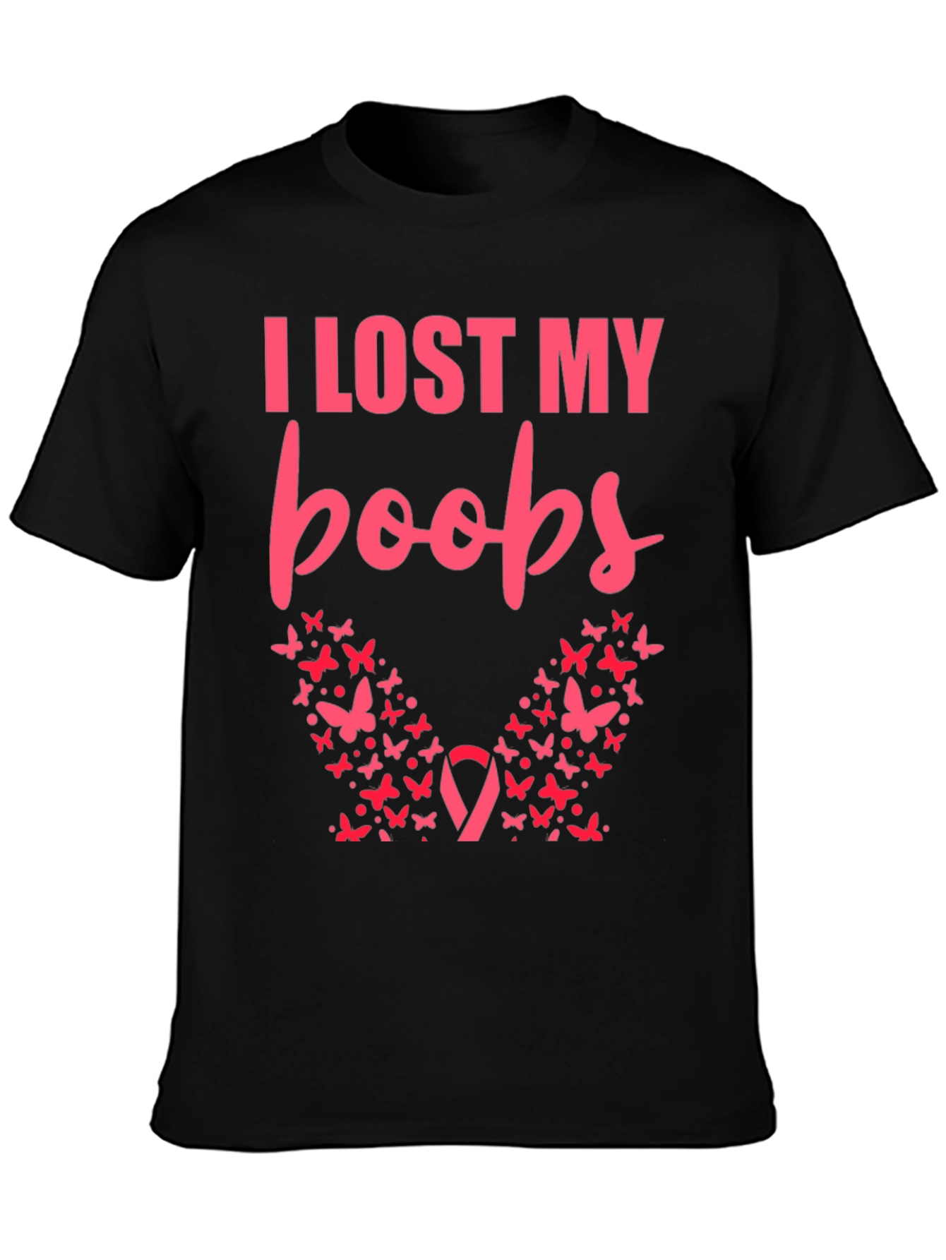 I Lost My Boobs Butterfly T-Shirt