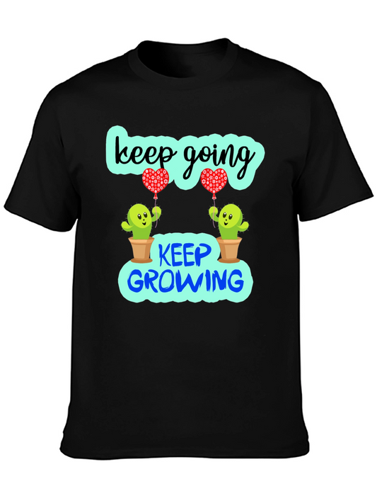 Keep Going Growing Cactus Graphic T-Shirt