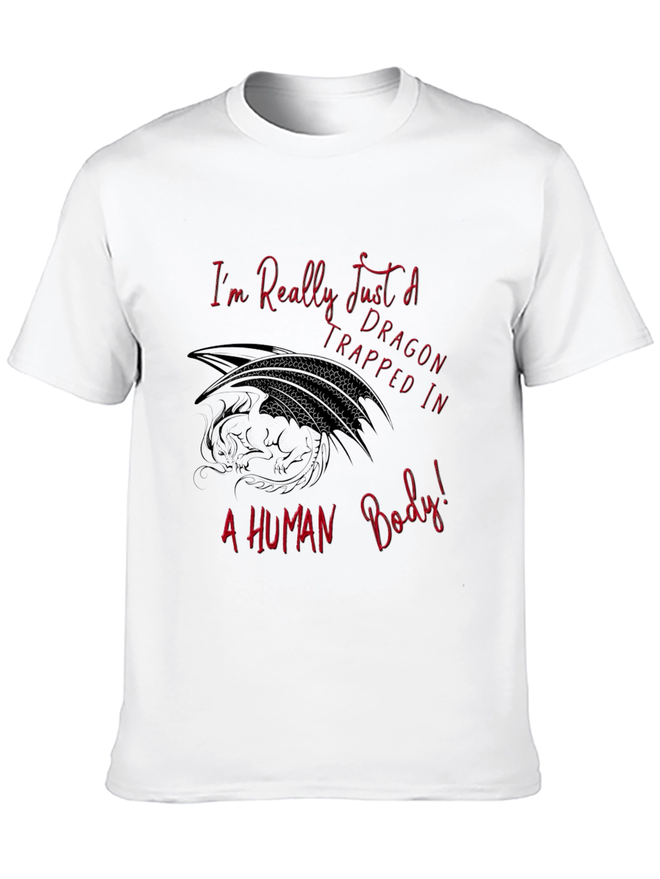 Dragon Trapped in Human Body Graphic Tee