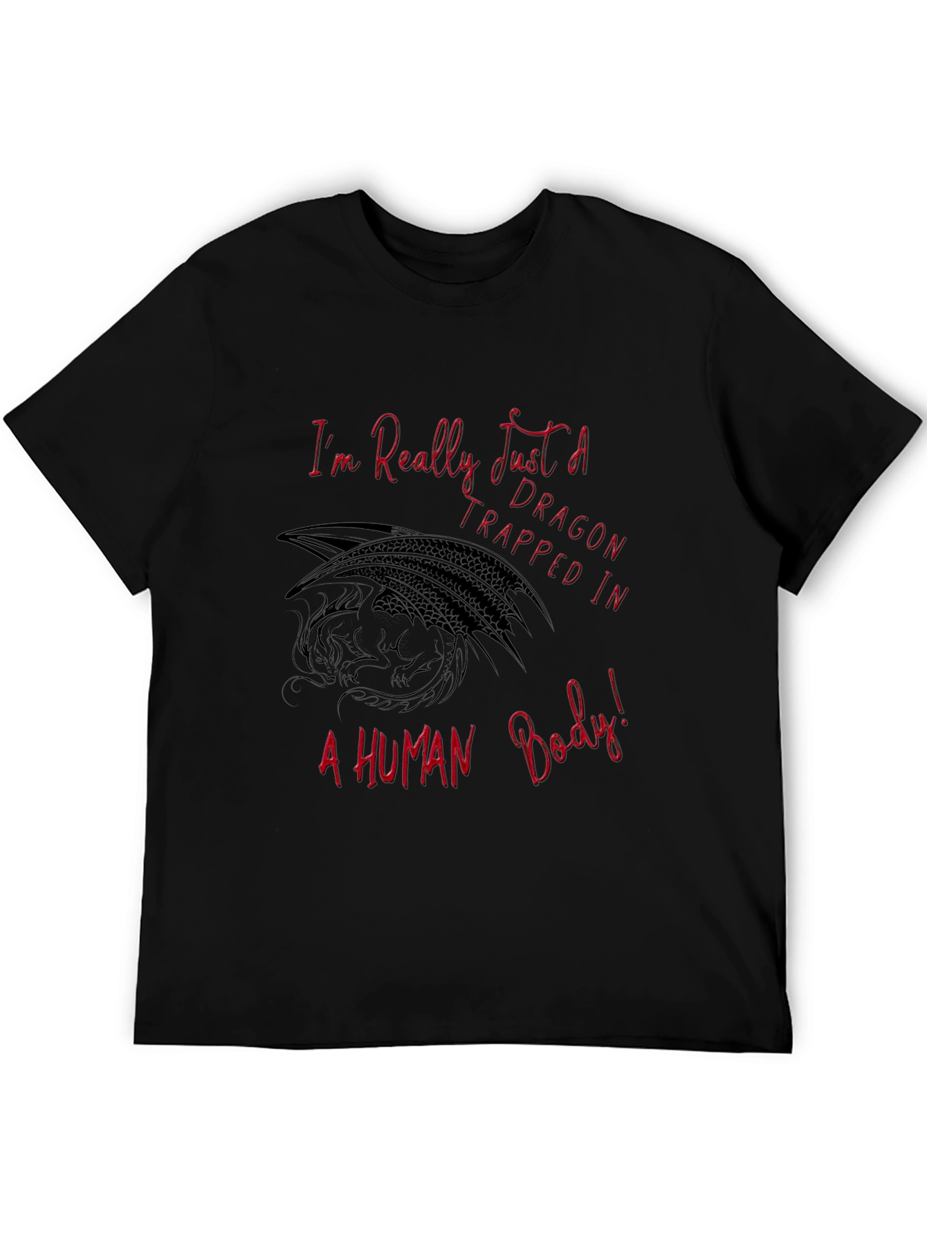 Dragon Trapped in Human Body Graphic Tee