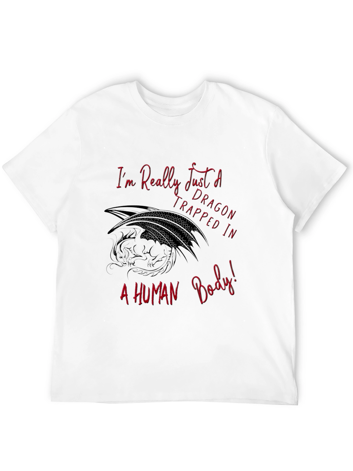 Dragon Trapped in Human Body Graphic Tee