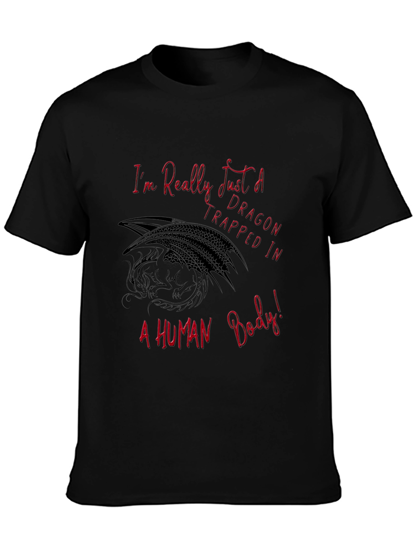Dragon Trapped in Human Body Graphic Tee