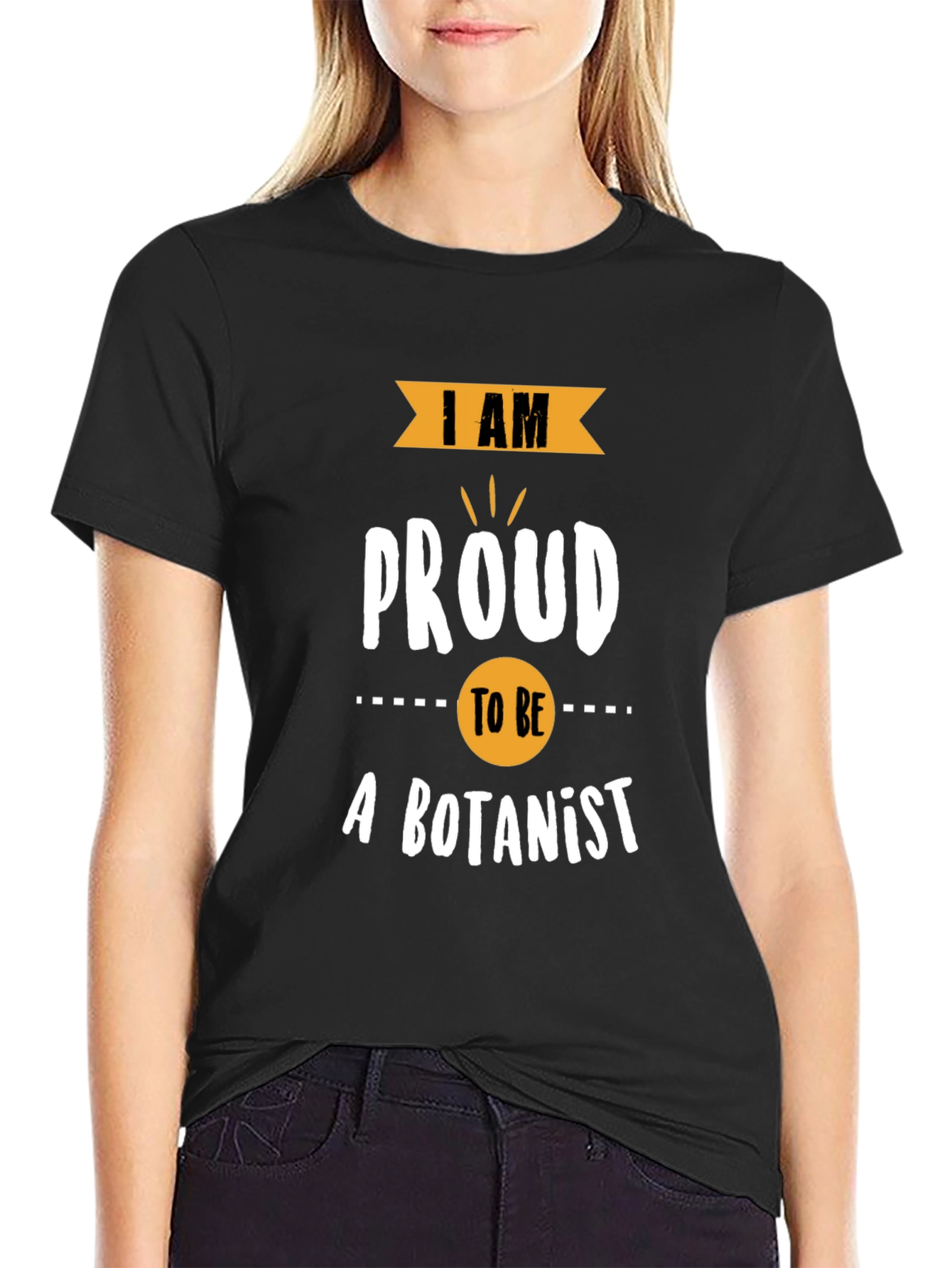 Proud Botanist T-Shirt: Black Cotton Blend