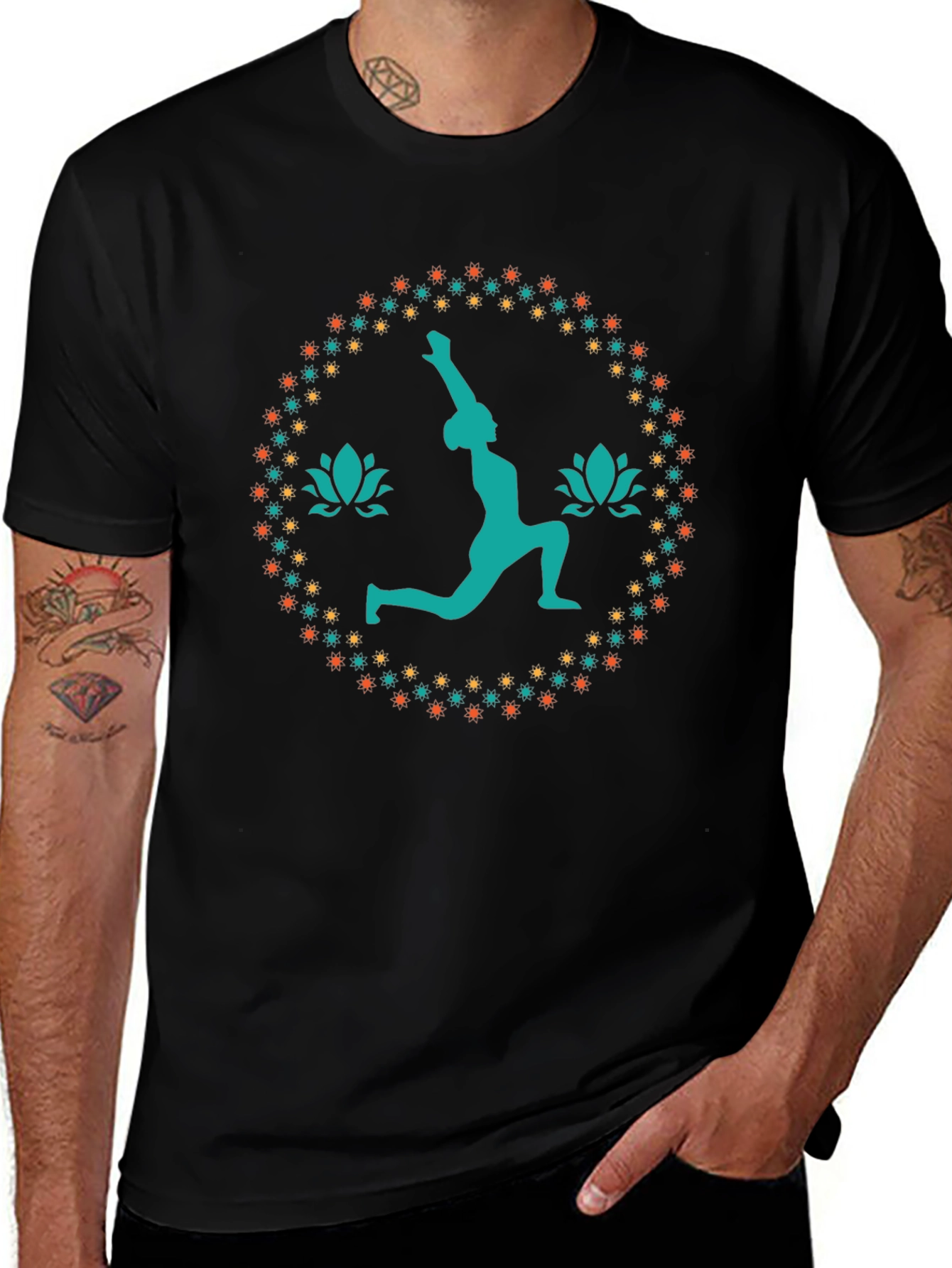 Yoga Pose Graphic Tee - Black Unisex T-Shirt