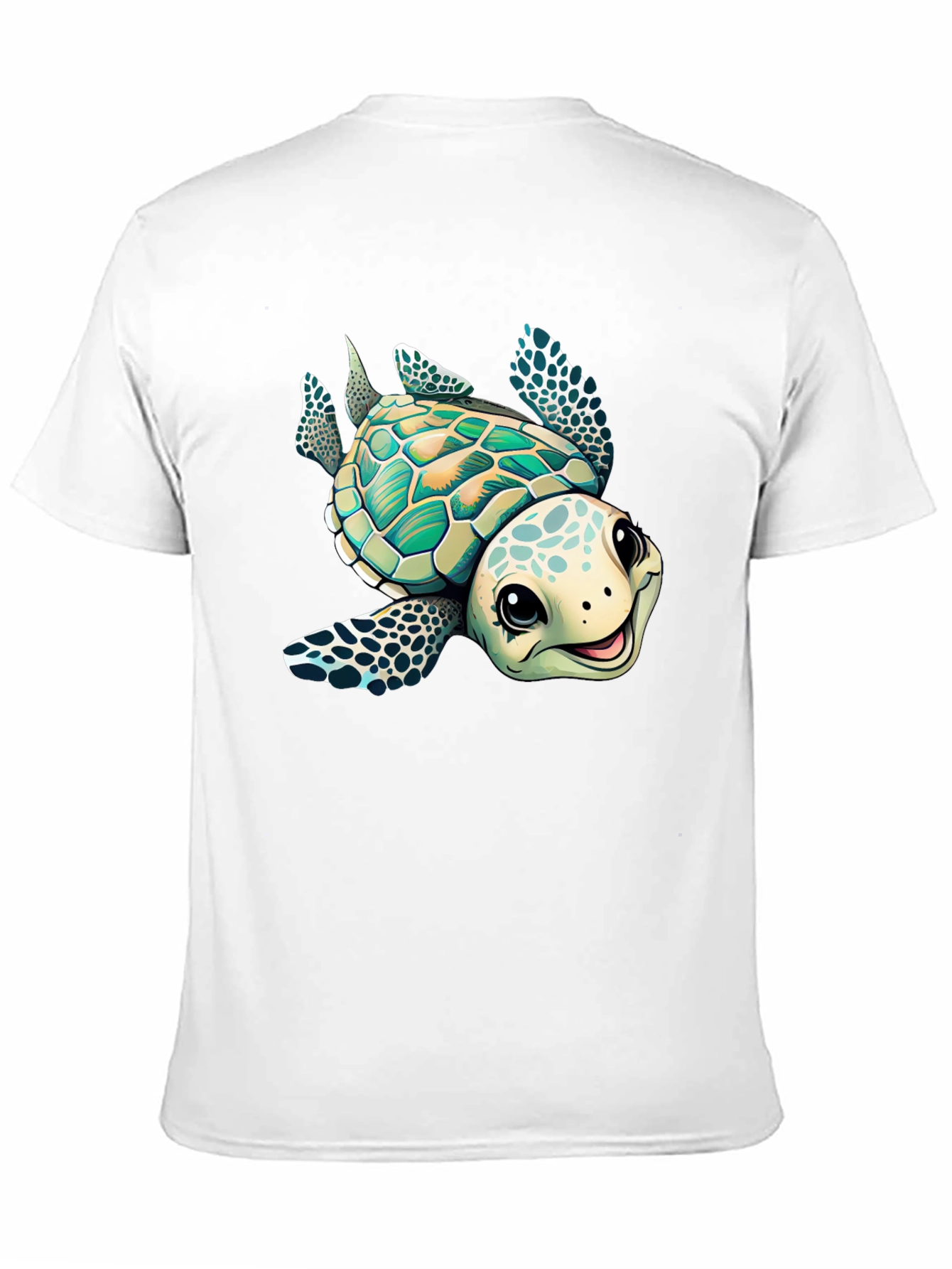 Cartoon Turtle Graphic T-Shirt