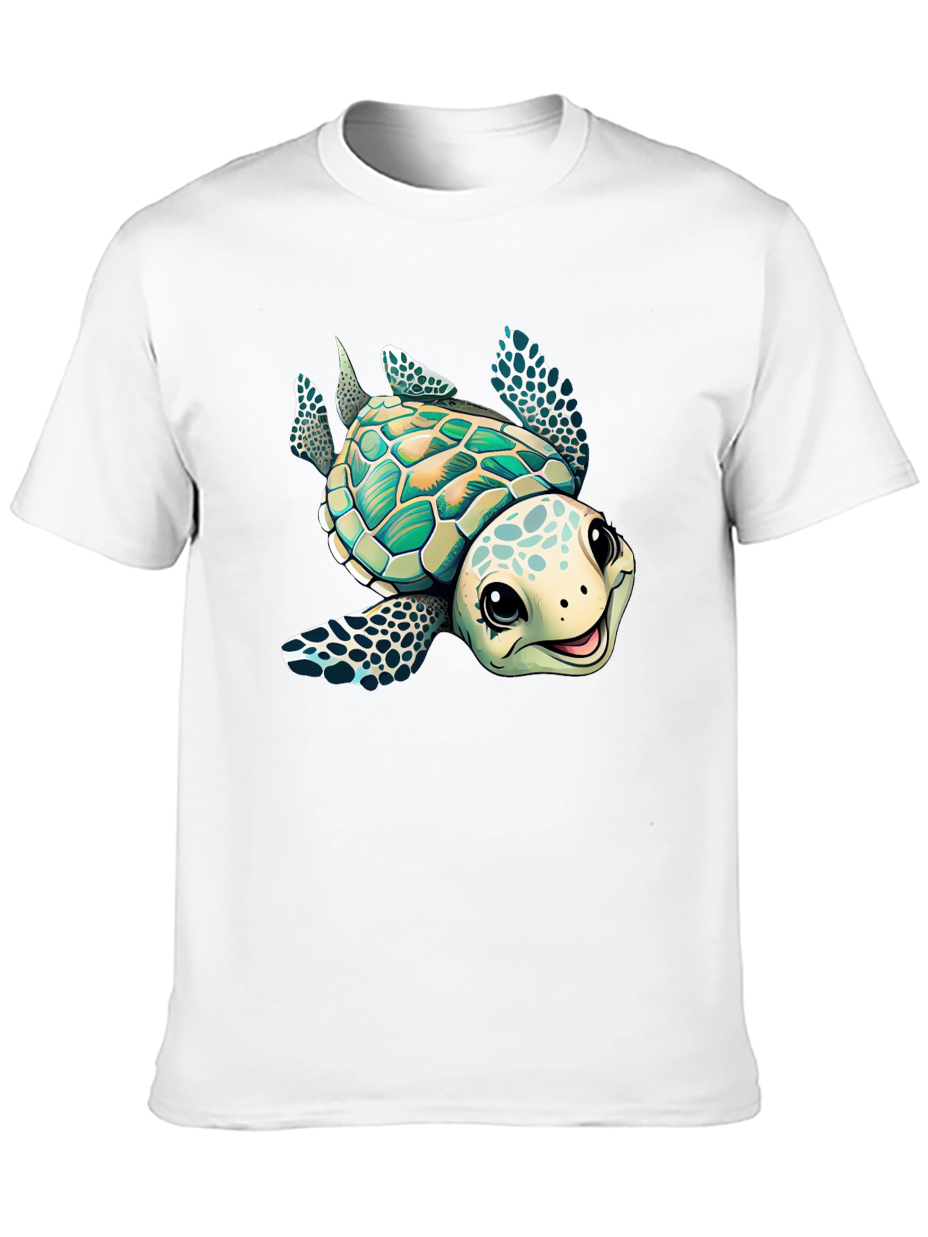 Cartoon Turtle Graphic T-Shirt