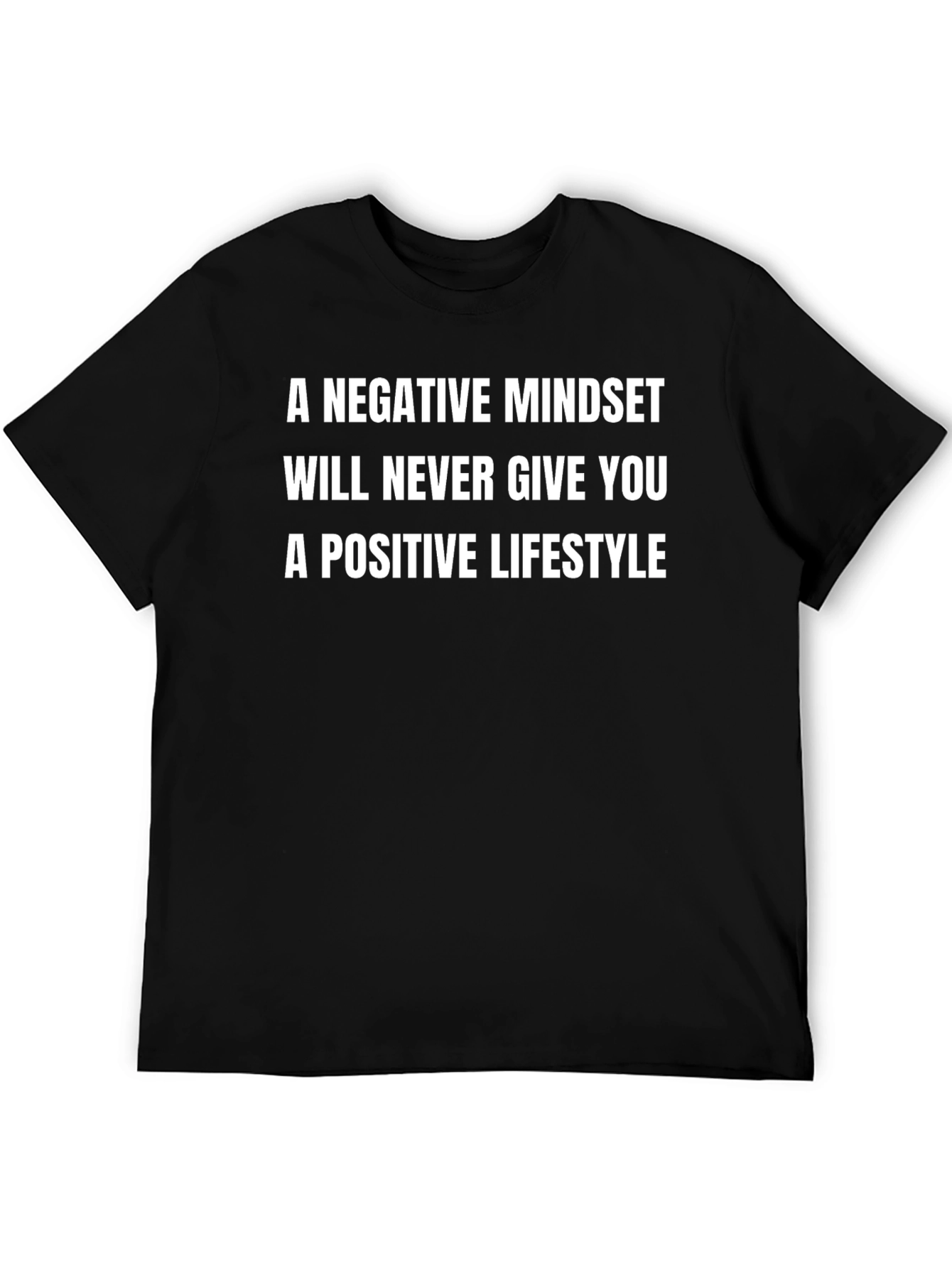 Positive Lifestyle Graphic Tee - Motivational Black Shirt