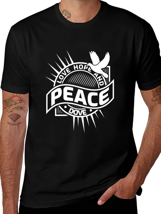 Love Hope Peace Dove Graphic T-Shirt