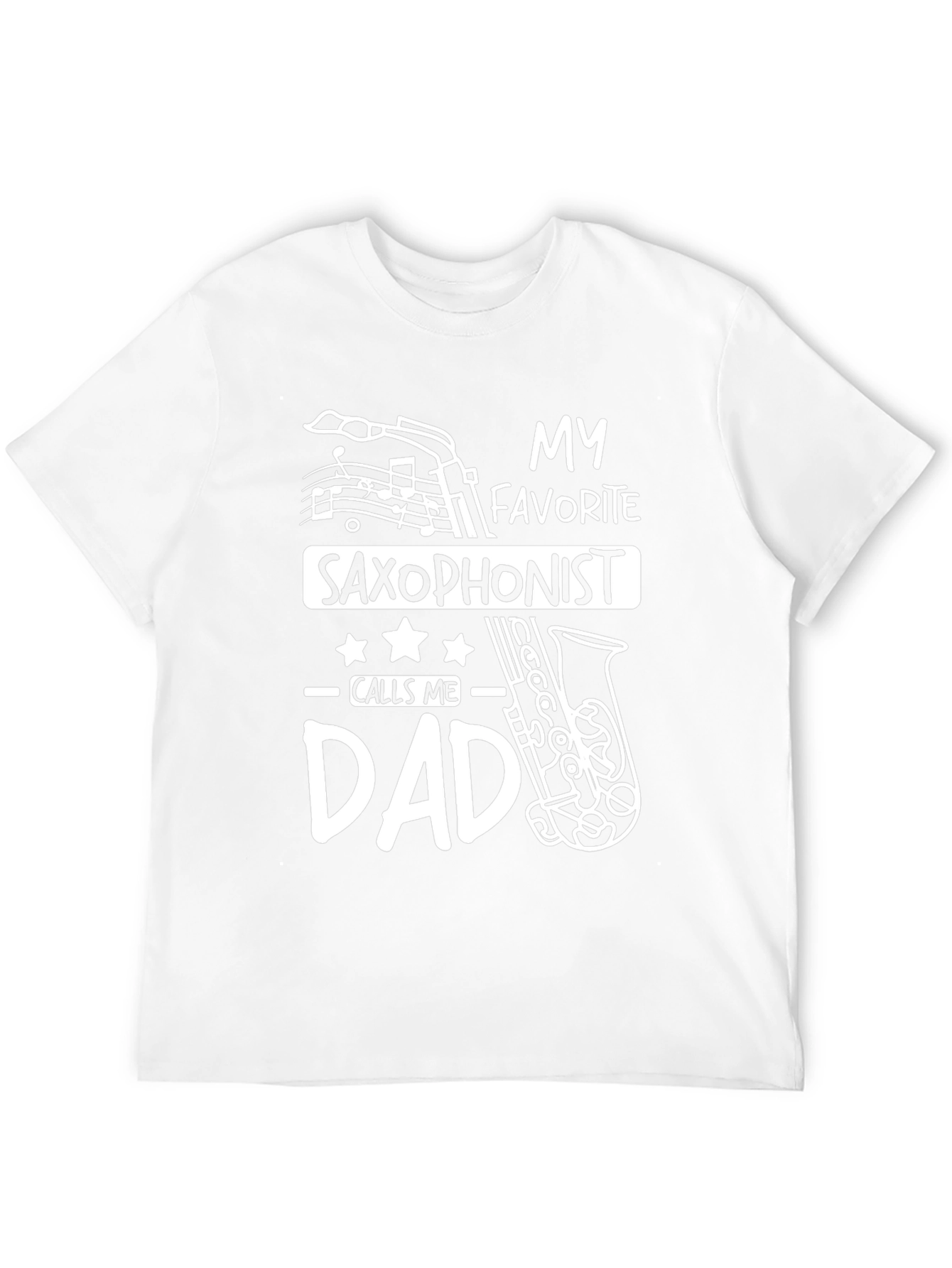 Saxophonist Dad T-Shirt - Black