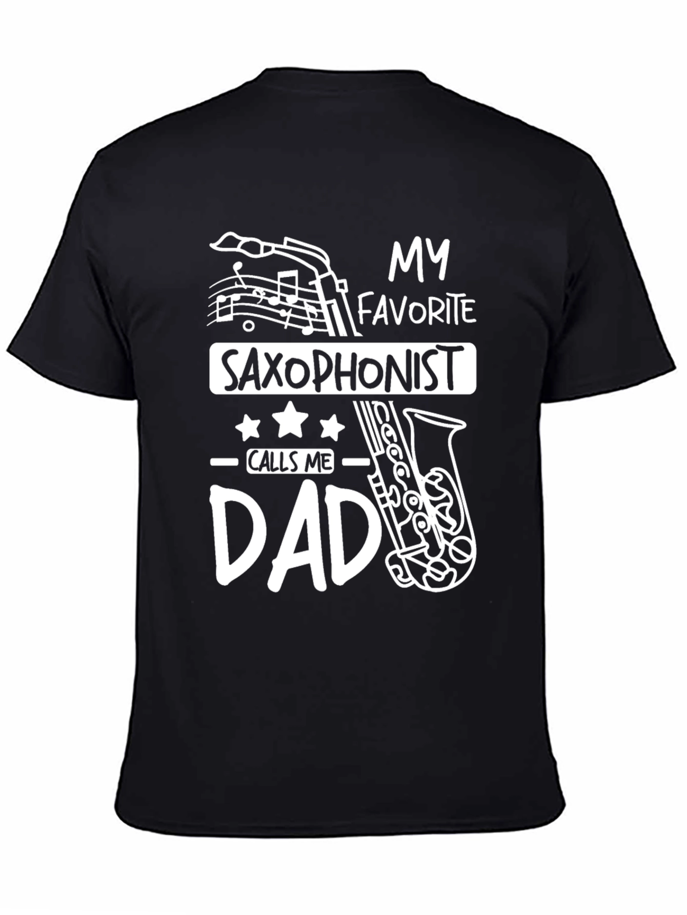 Saxophonist Dad T-Shirt - Black