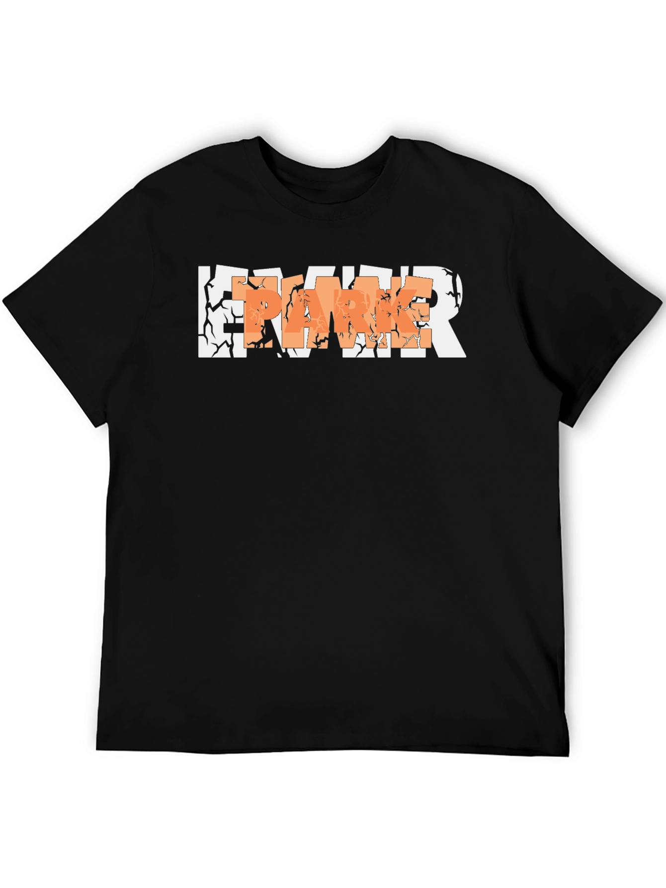 Cracked Letter Graphic T-Shirt