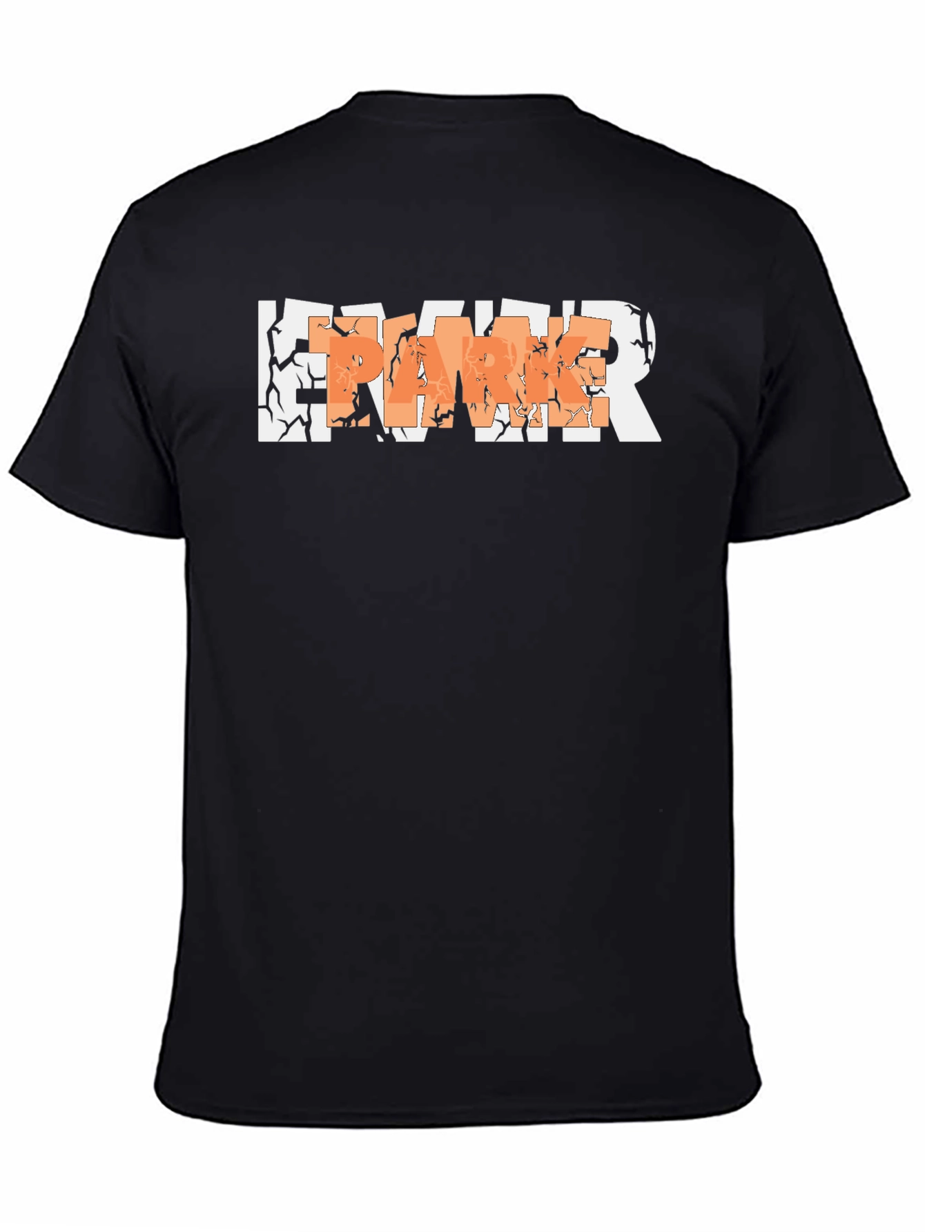 Cracked Letter Graphic T-Shirt