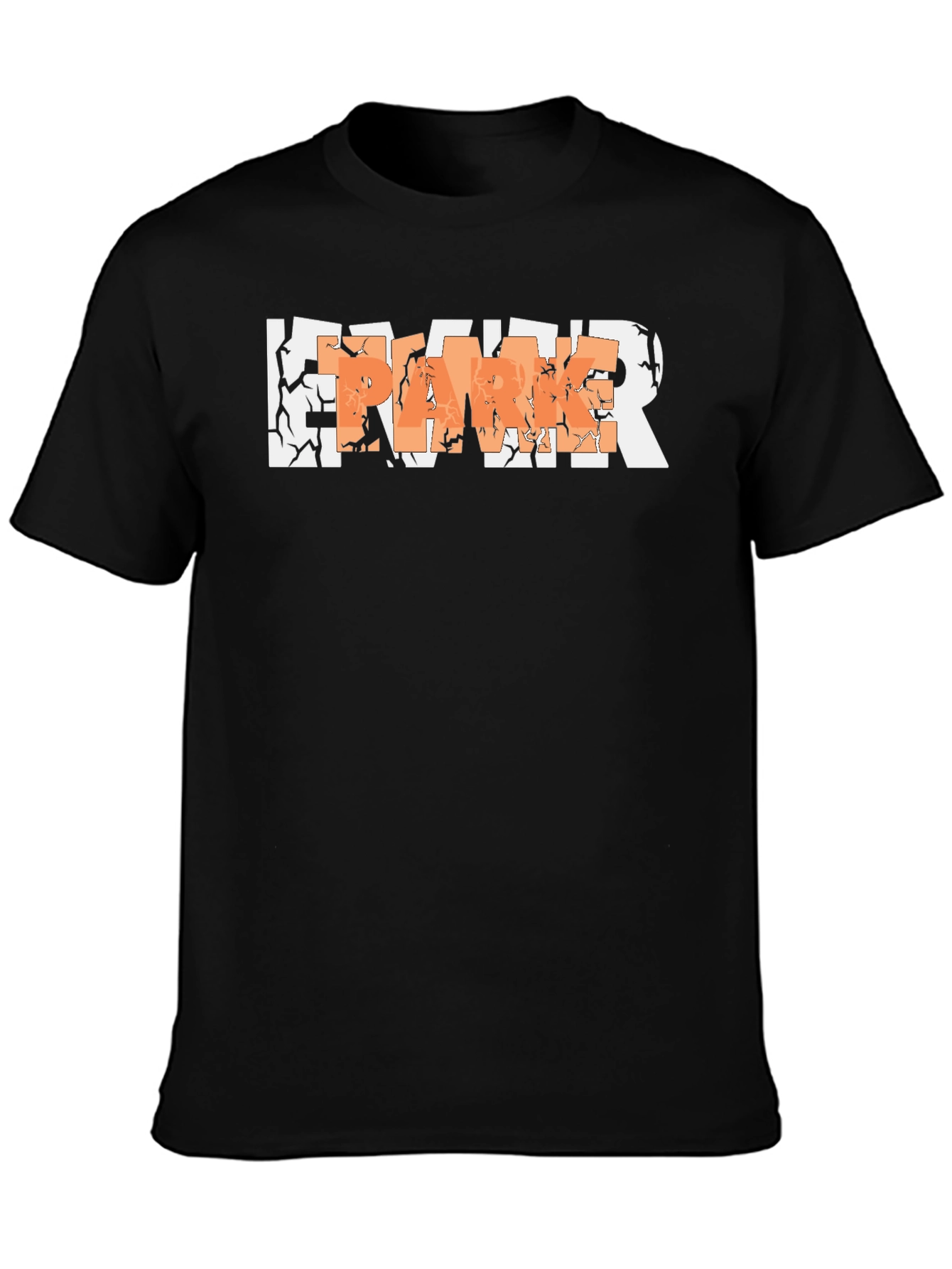 Cracked Letter Graphic T-Shirt