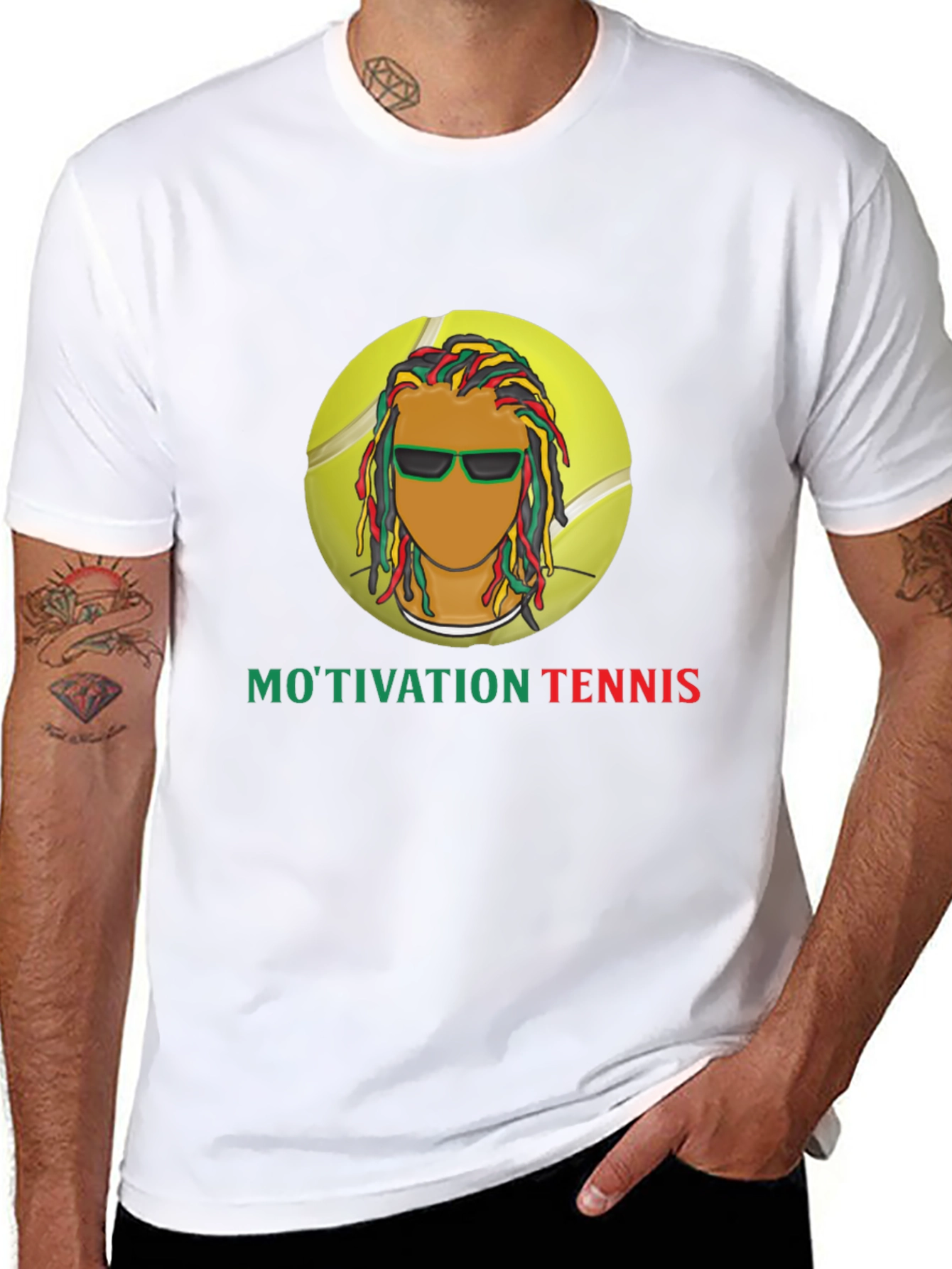 Motivation Tennis Graphic Black T-Shirt