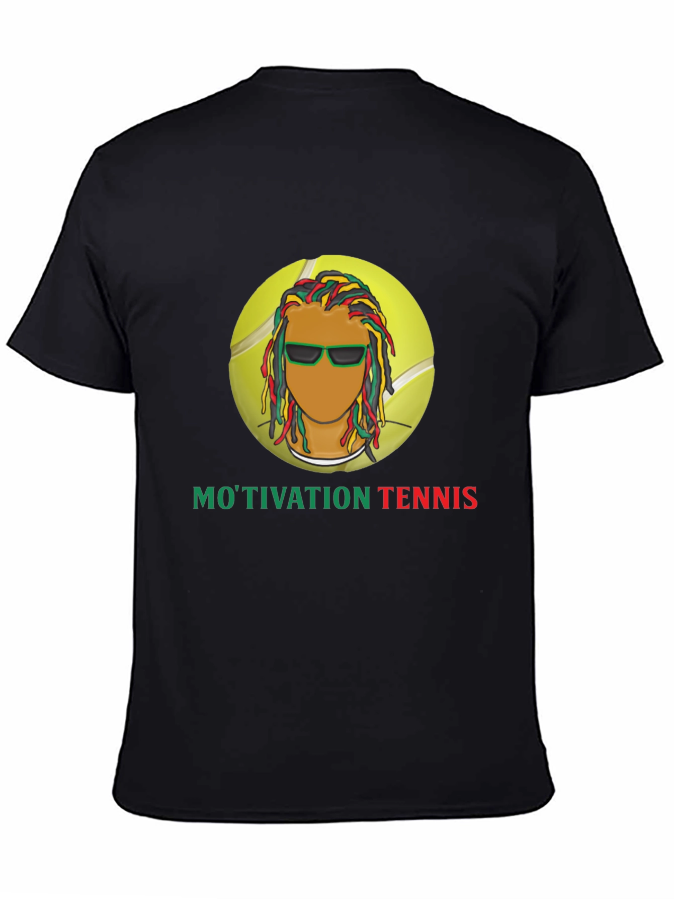 Motivation Tennis Graphic Black T-Shirt