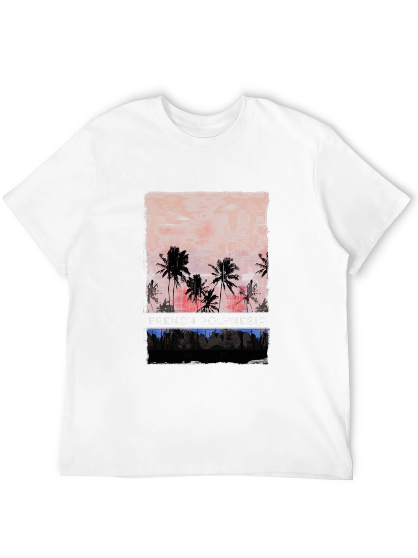 French Polynesia Palm Tree Graphic T-Shirt