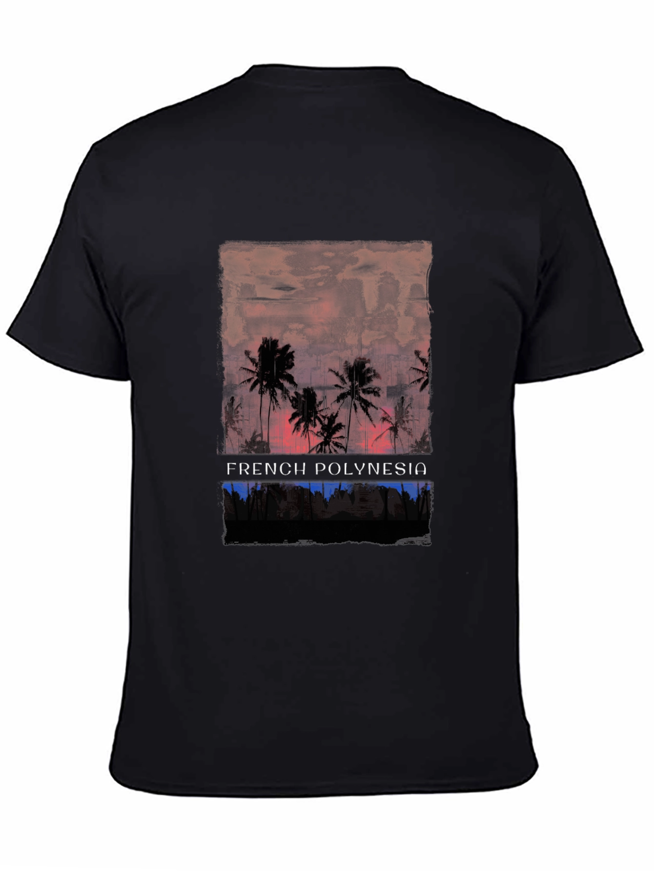 French Polynesia Palm Tree Graphic T-Shirt