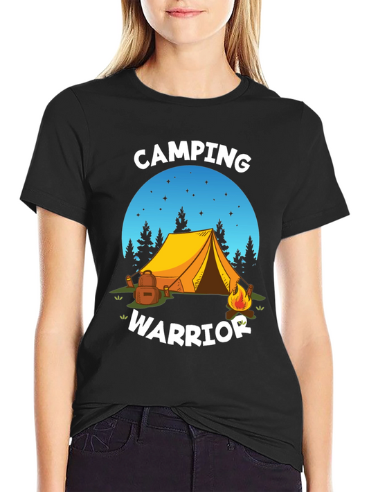 Camping Warrior Graphic T-Shirt - Outdoor Adventure Tee