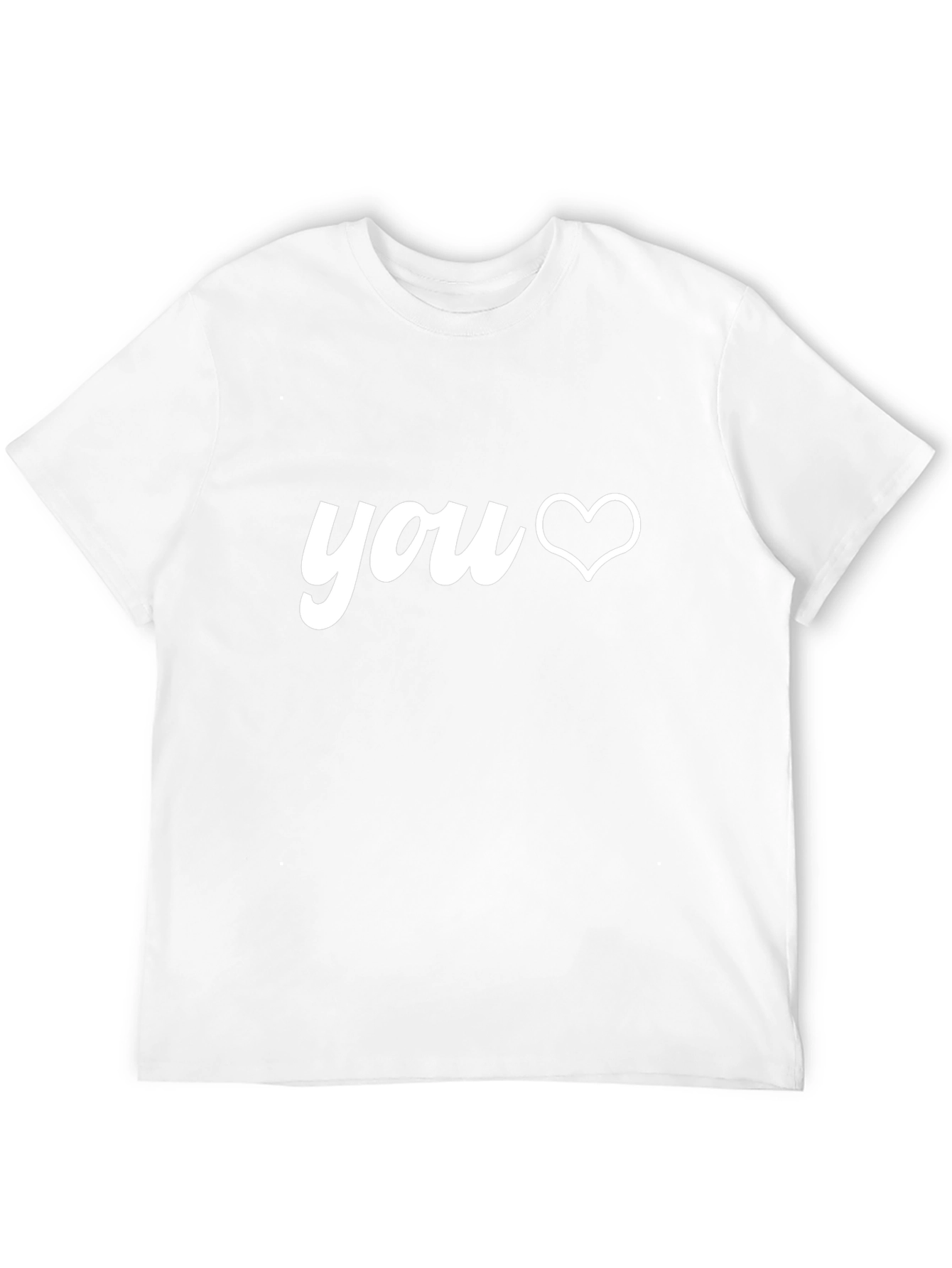 You Heart Graphic Black Crew Neck T-Shirt