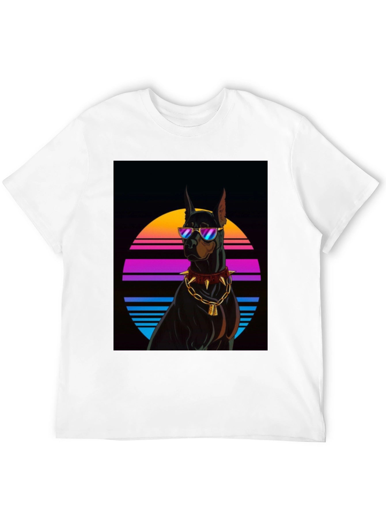 Doberman Dog Retro Style T-Shirt