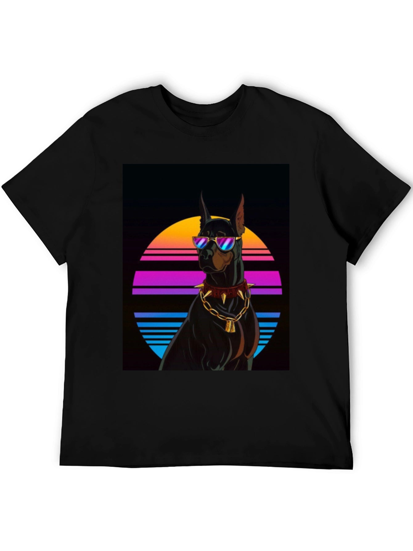 Doberman Dog Retro Style T-Shirt