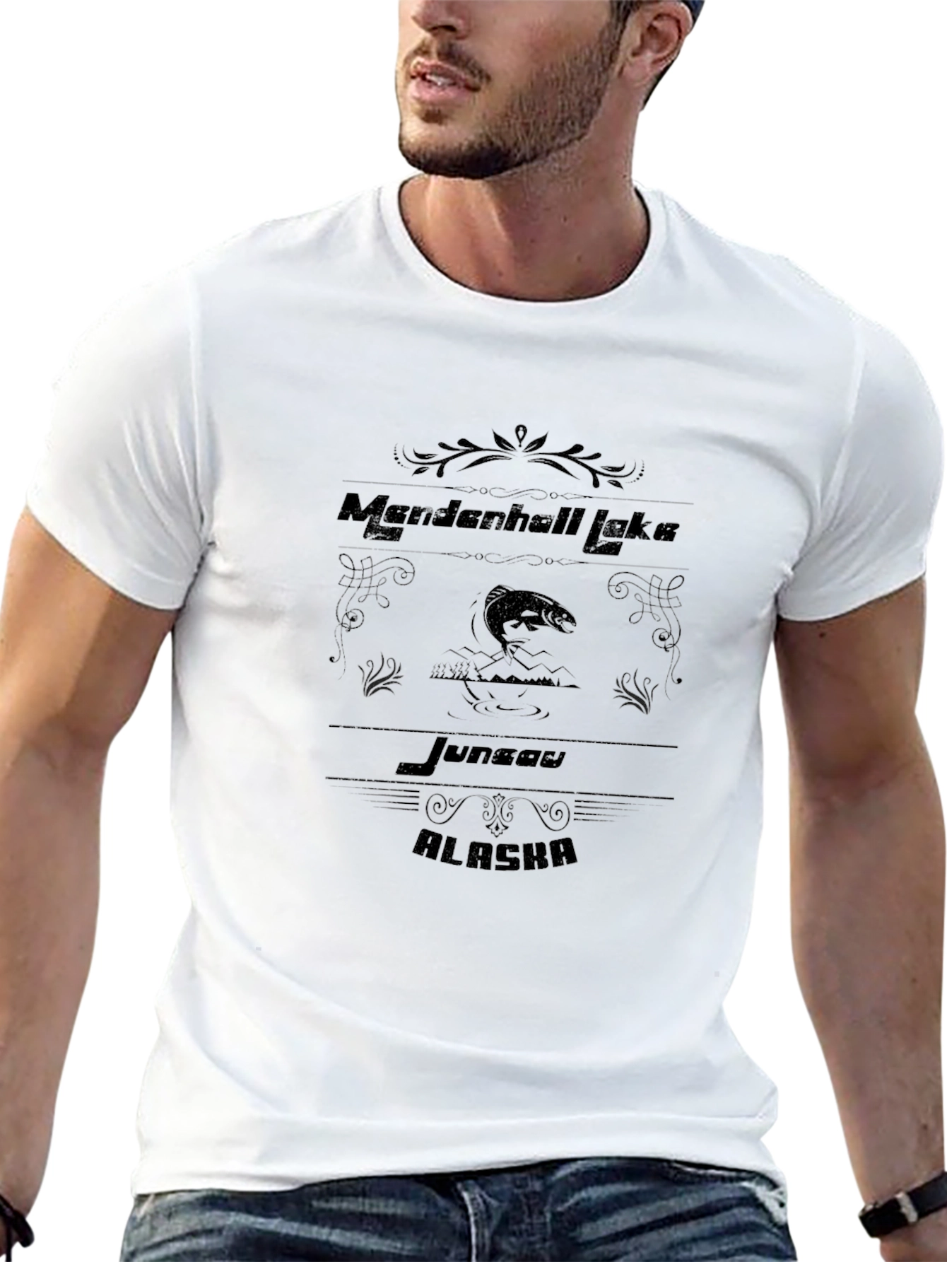 Mendenhall Lake Alaska Black T-Shirt