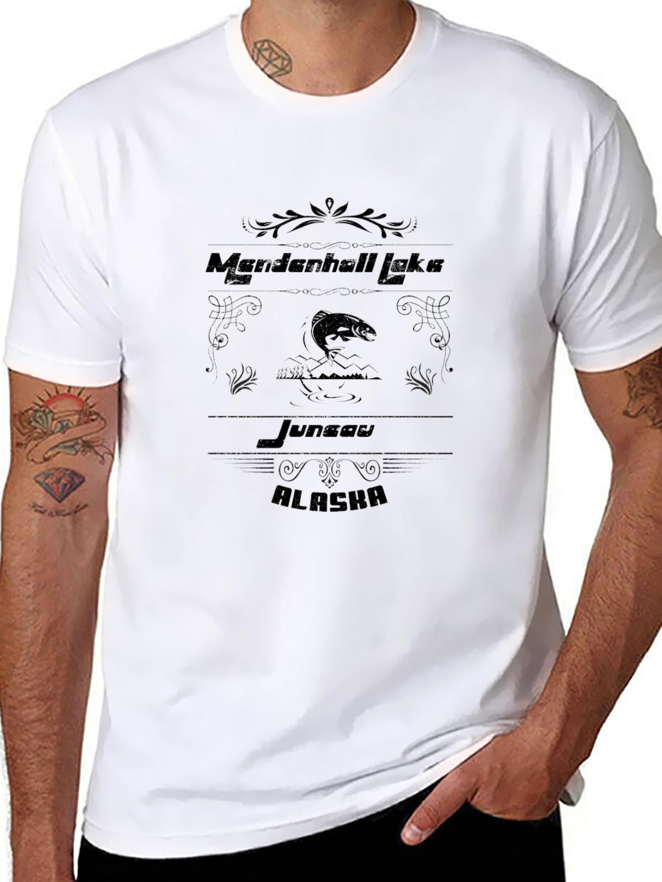 Mendenhall Lake Alaska Black T-Shirt